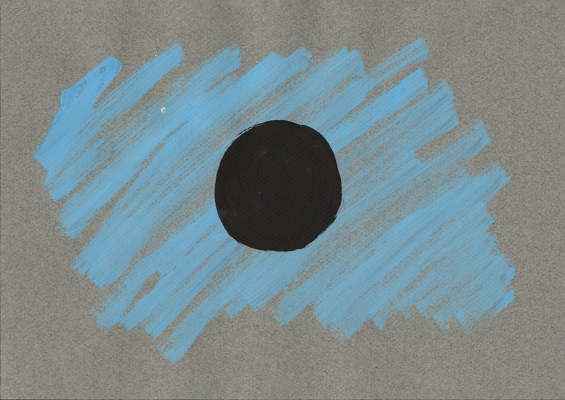 Blauwe vlek met zwarte stip klein