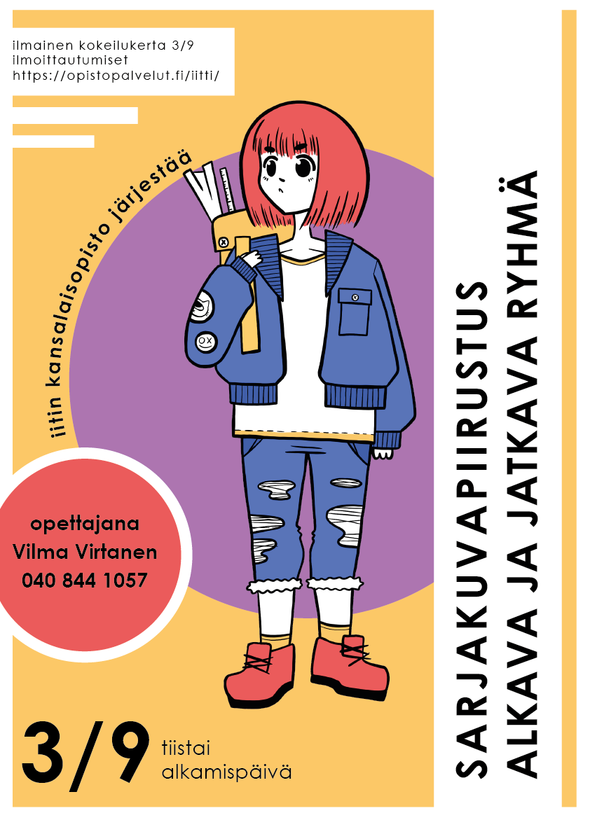 Sarjakuvakurssin juliste