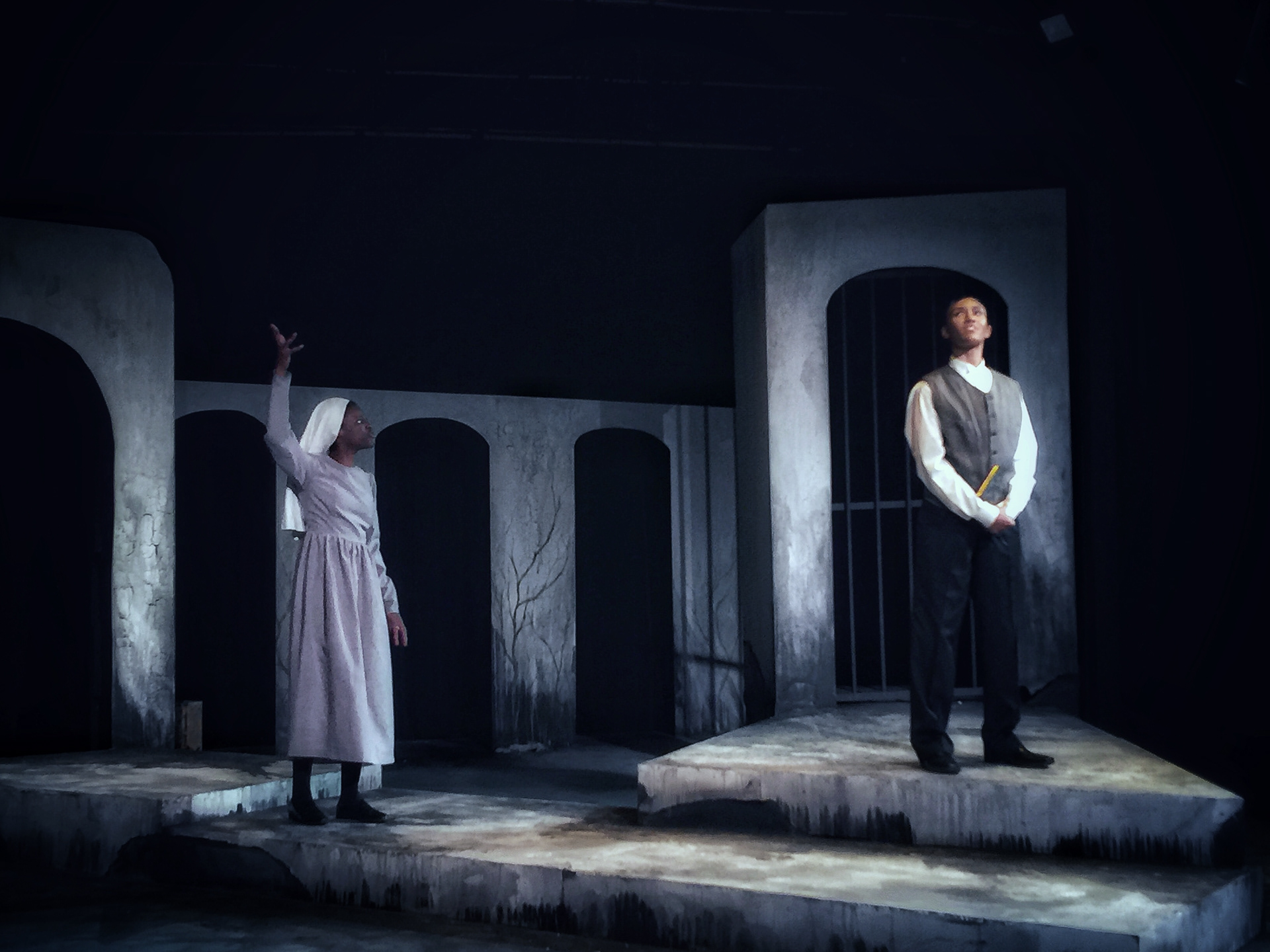 gritty set design for theatre unbound's production of measure for measure
