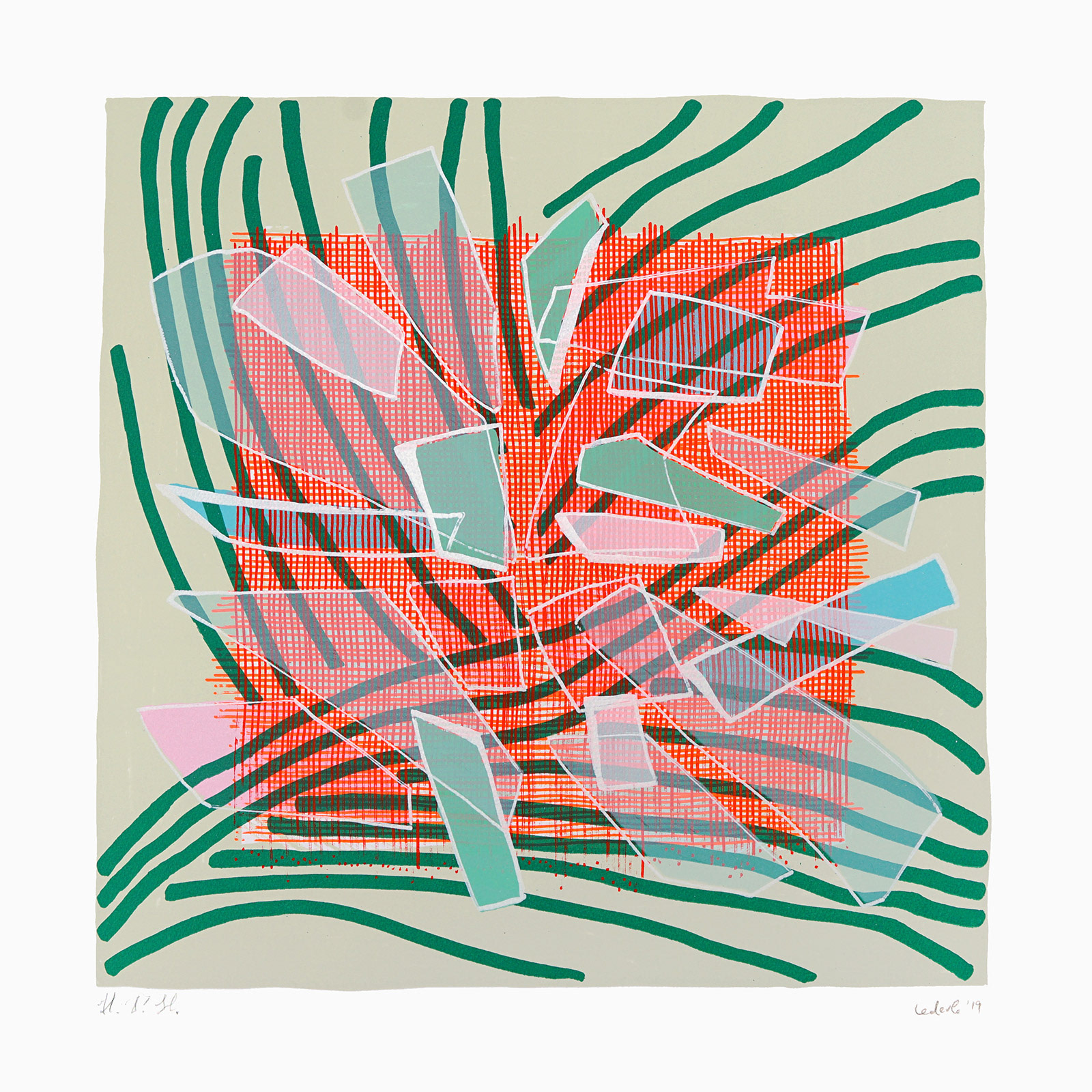 COLORNOTES B,2019,SERIGRAPH,HERMANN LEDERLE,HPH SIEBDRUCK