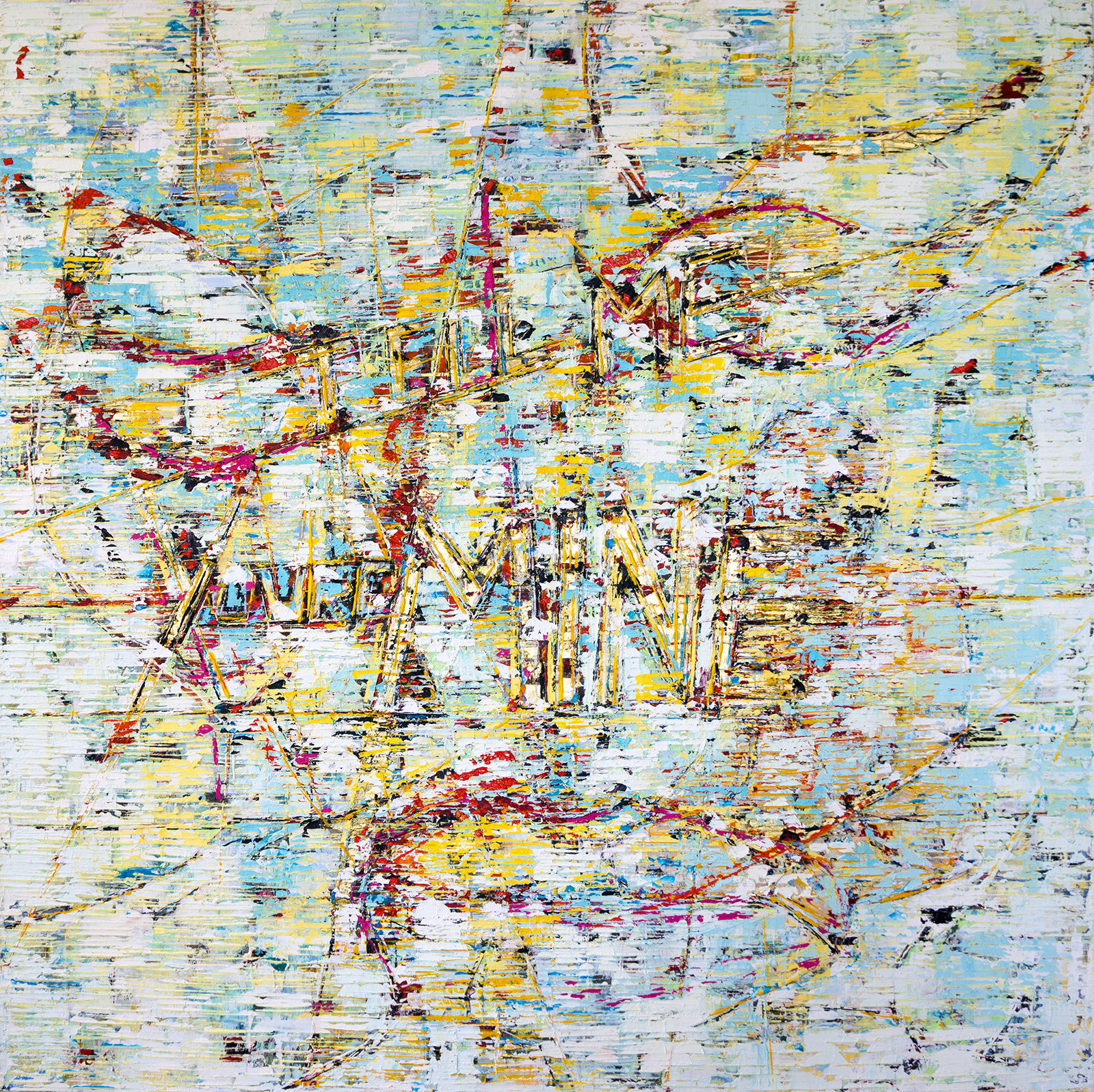TELL ME YOU ARE MINE oil on canvas, 66 by 66 inches, 2007,HERMANN LEDERLE