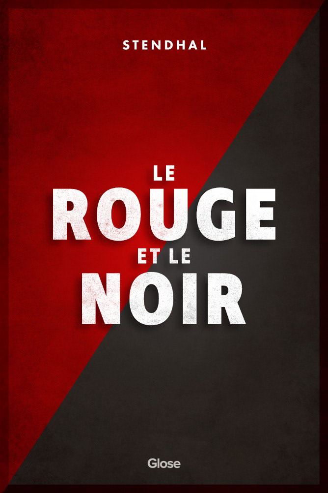 Couverture de livre pour Le Rouge et le Noir de Stendhal.