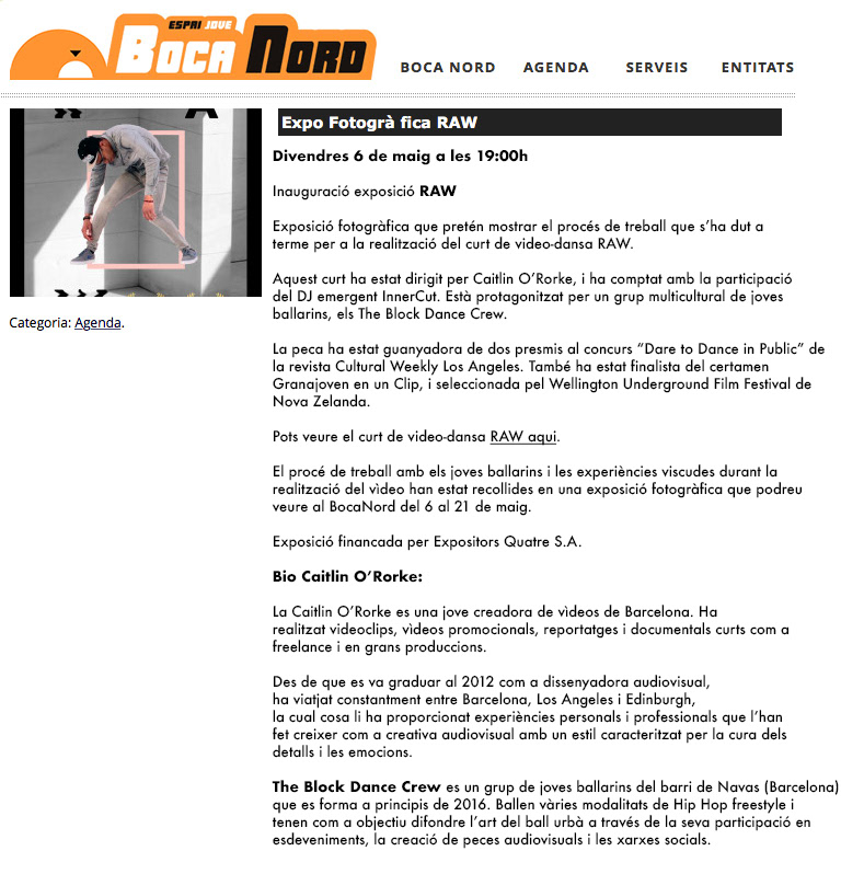 RAW Exhibit online presentation