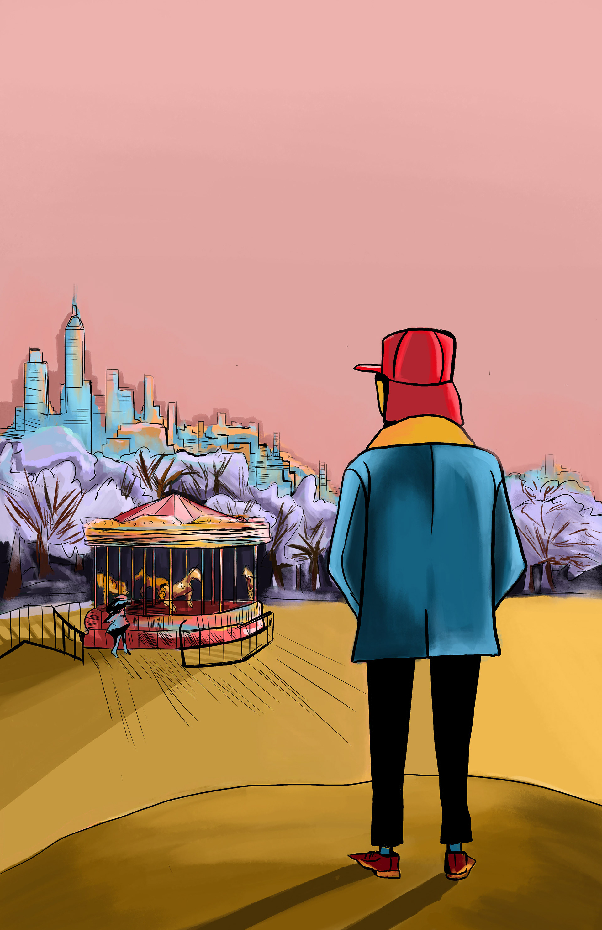 Catcher in the Rye Book Cover illustration, Digital, Fall 2017