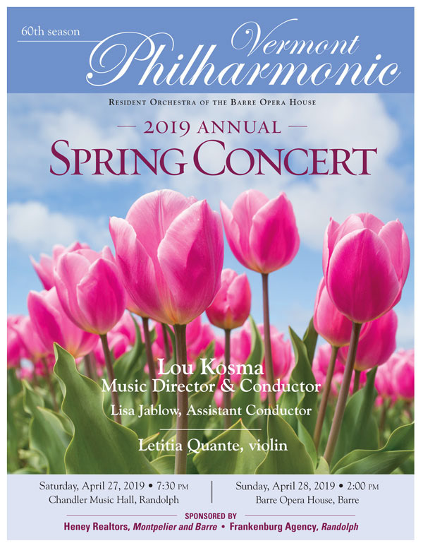 Concert Program for Vermont Philharmonic