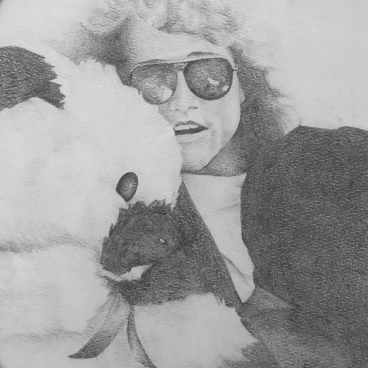 Pencil Drawing on Watercolor Paper