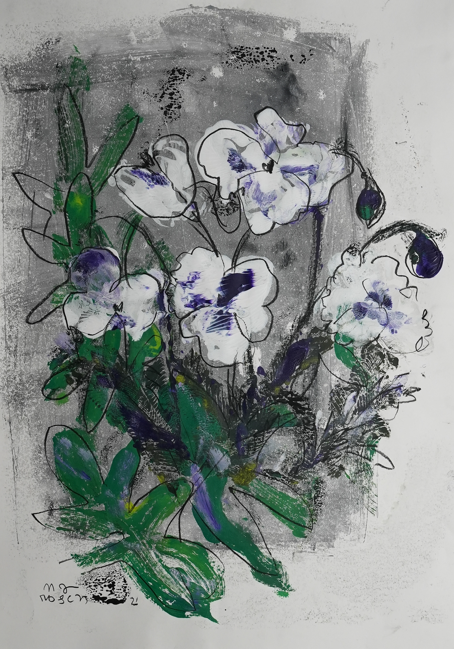 133/ Snow Goose Poppies, 18 x 24 / $375