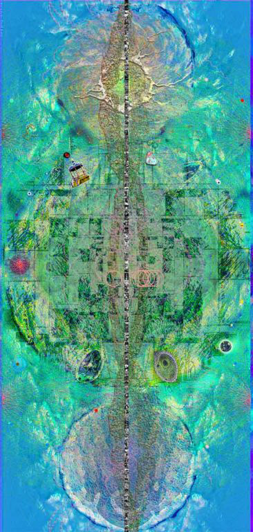 "A Synoetic System #2", archival pigment print on canvas, 44x22 inches 2011
