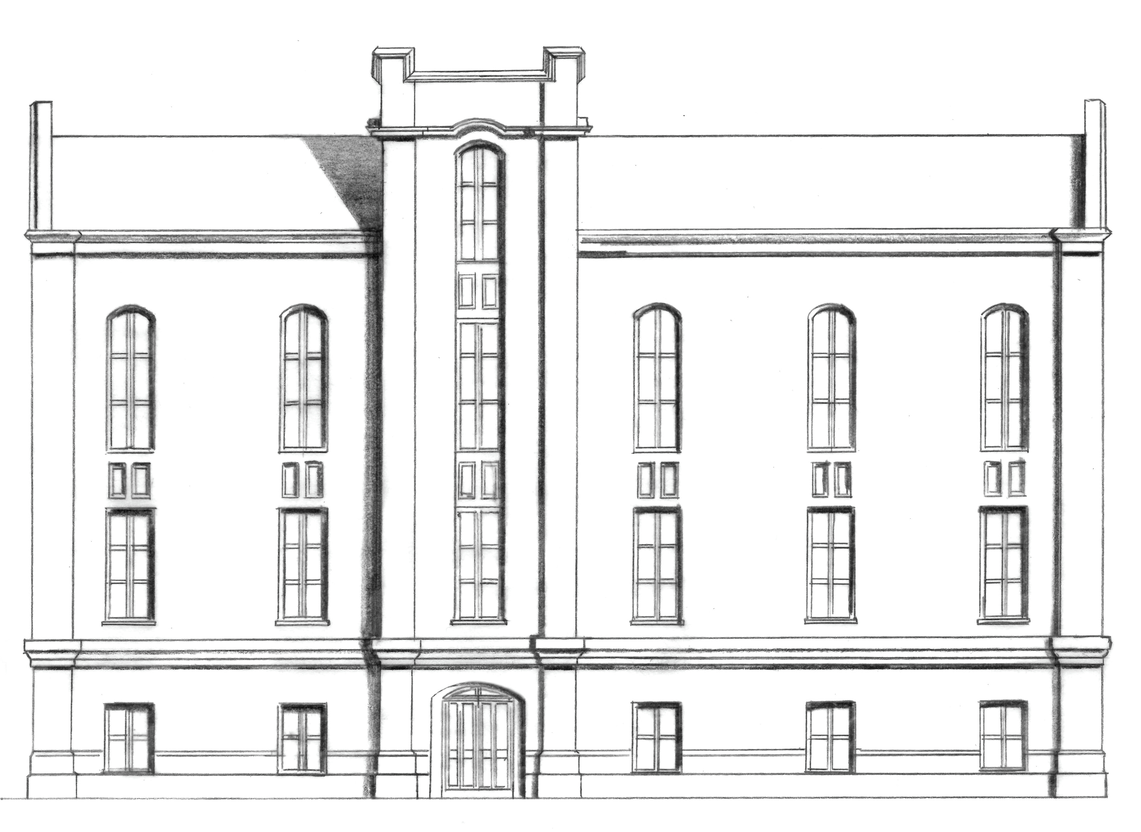 South Elevation - South Addition