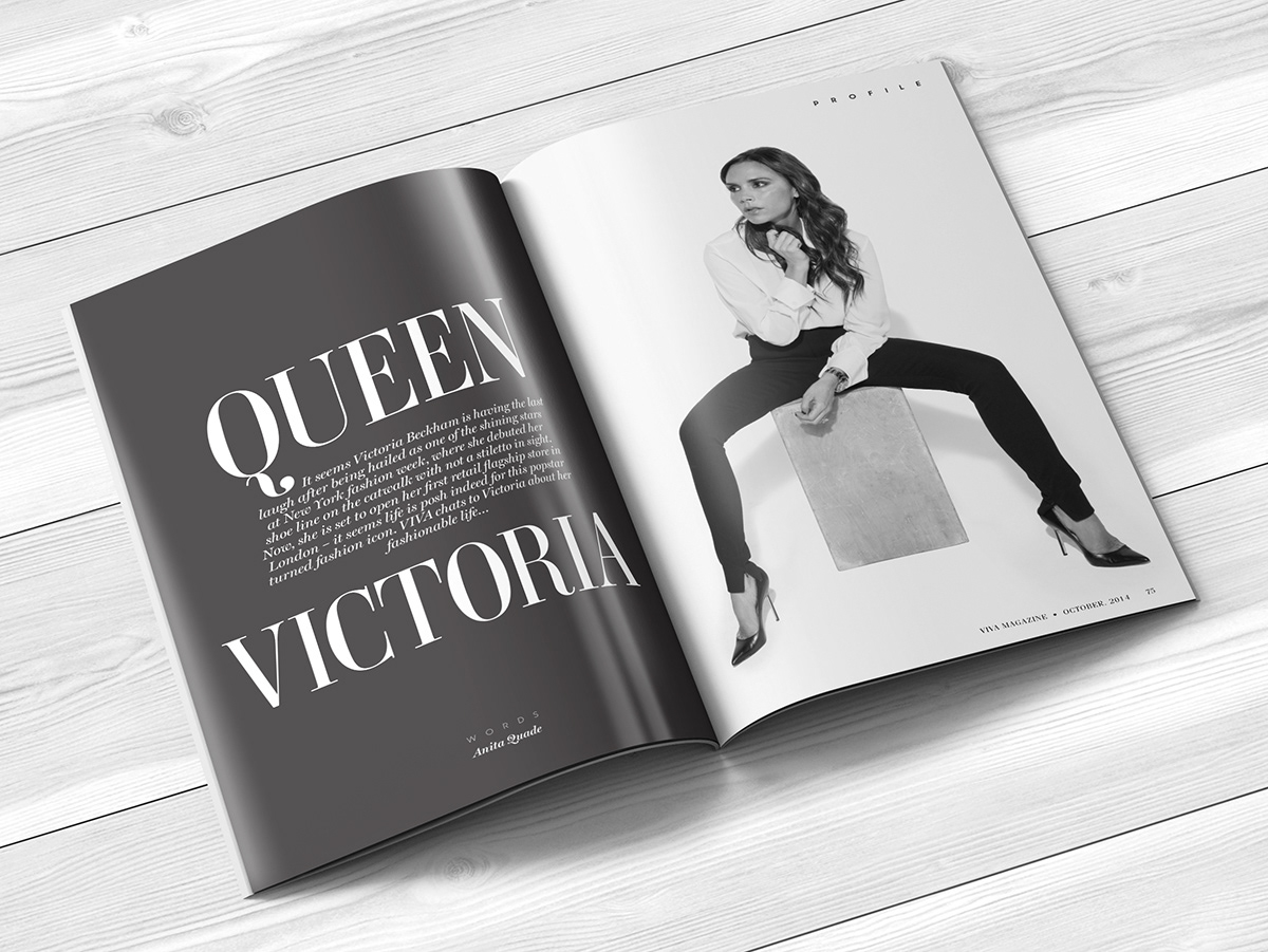 VIVA, Victoria Beckham, Editorial Design