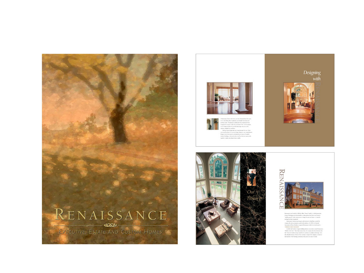 Booklet for real estate developer showing estate homes