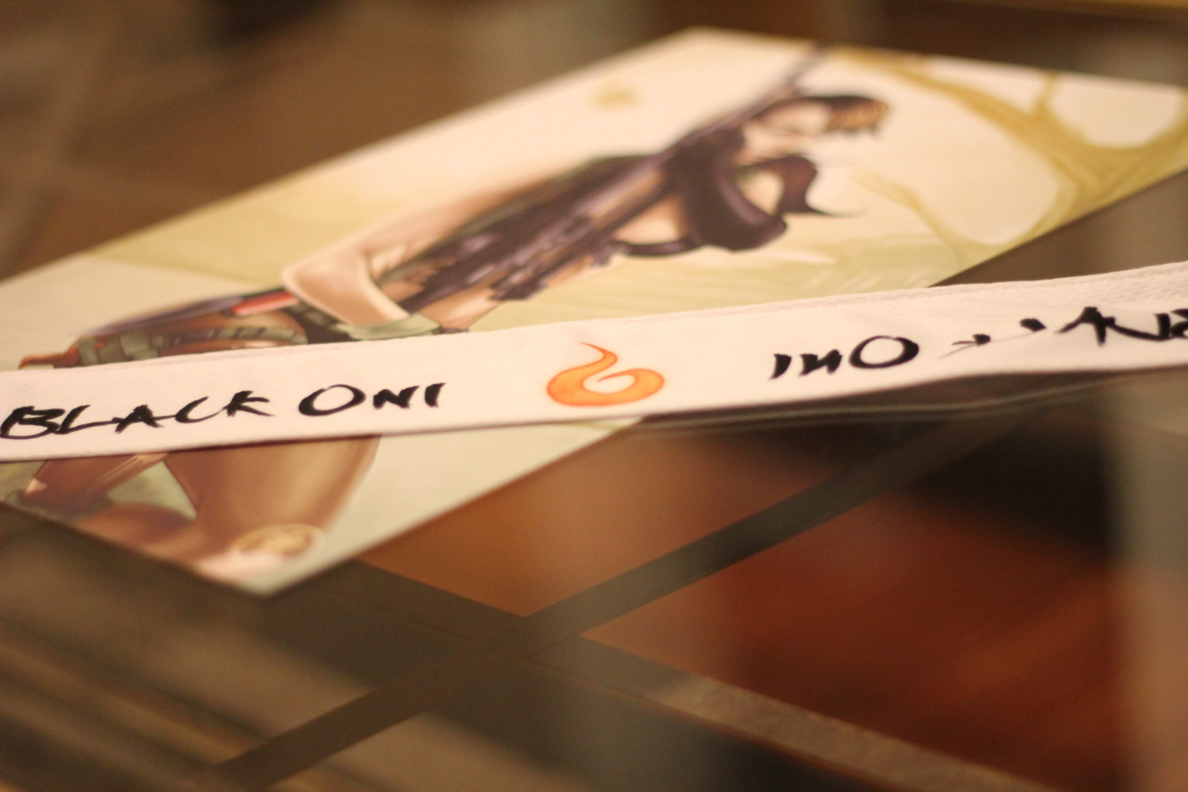 Black Oni Headband w/ art print