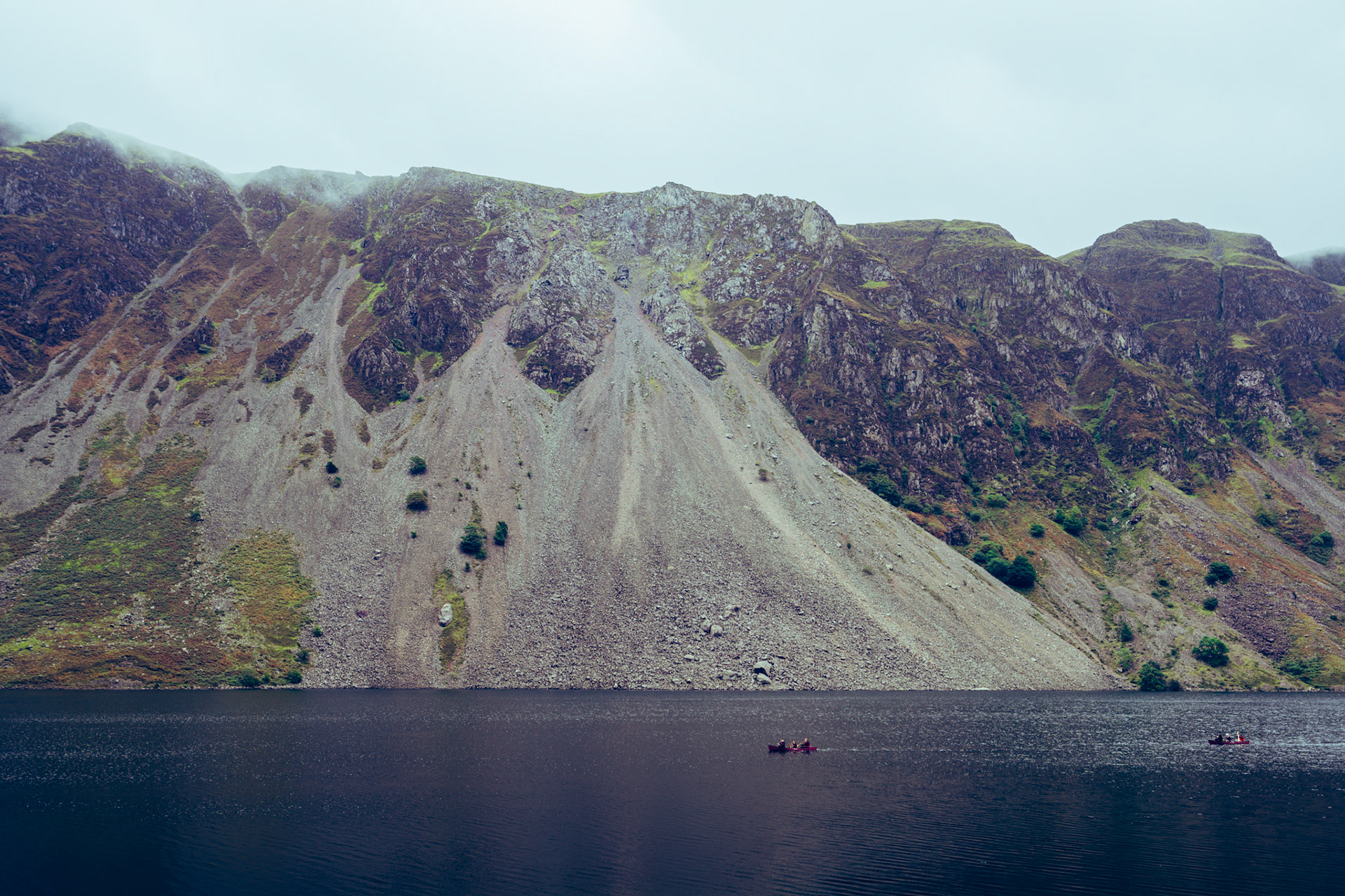 A beautiful landscape shot of Wastwater in the Lake District, England, UK