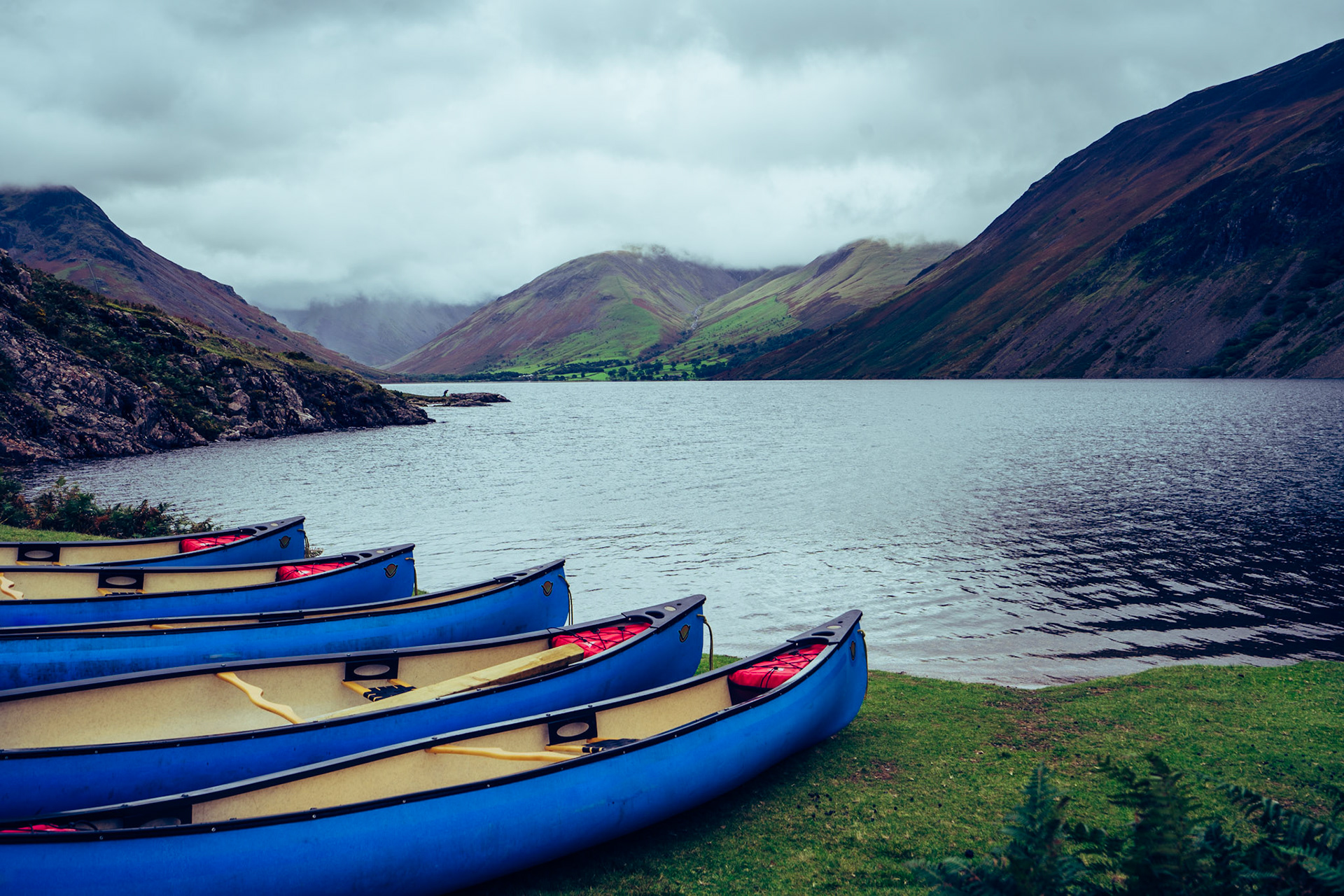 A beautiful landscape shot of Wastwater in the Lake District, England, UK