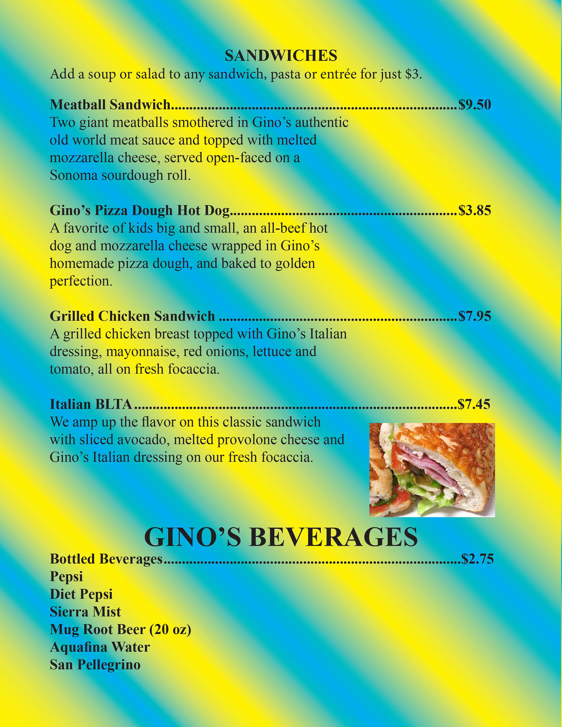 Menu Page 3