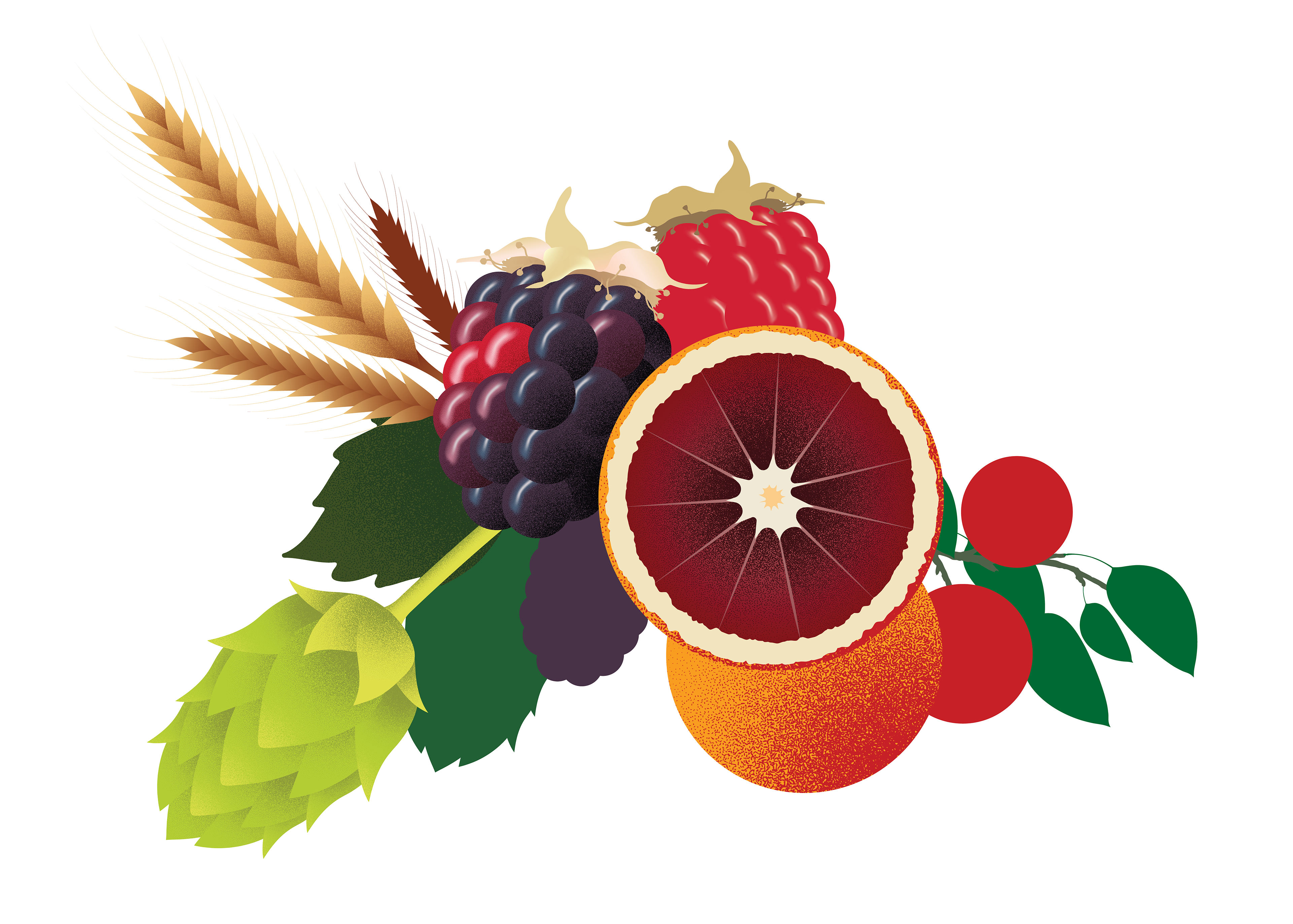 "Cornucopia" of ingredients artwork