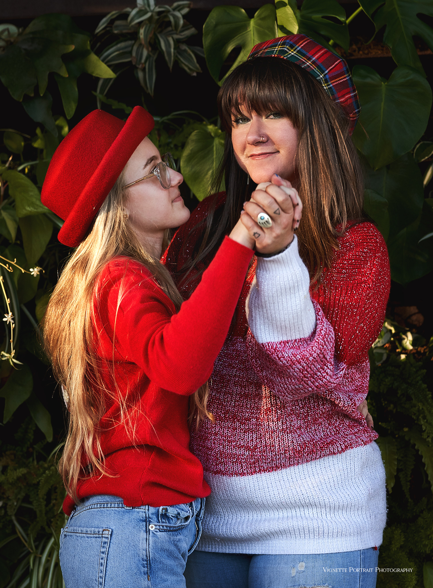 Sweater & hats by Nine Lives Texas