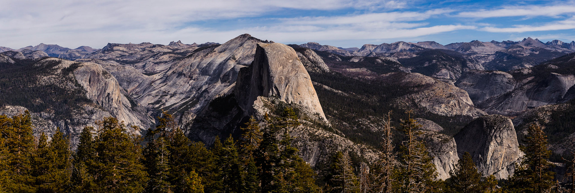 The summit of Sentinel Dome provides a magnificent view of Yosemite Valley, Half Dome, and Yosemite’s high country.