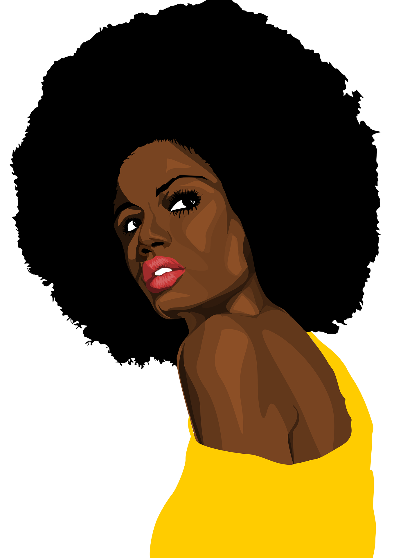 African Woman Afro