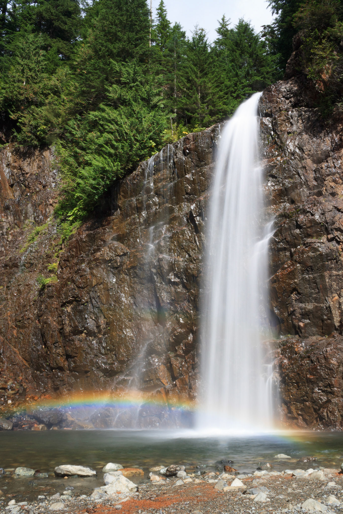 Rainbow at Franklin Falls, Mount Baker-Snoqualmie National Forest, Washington