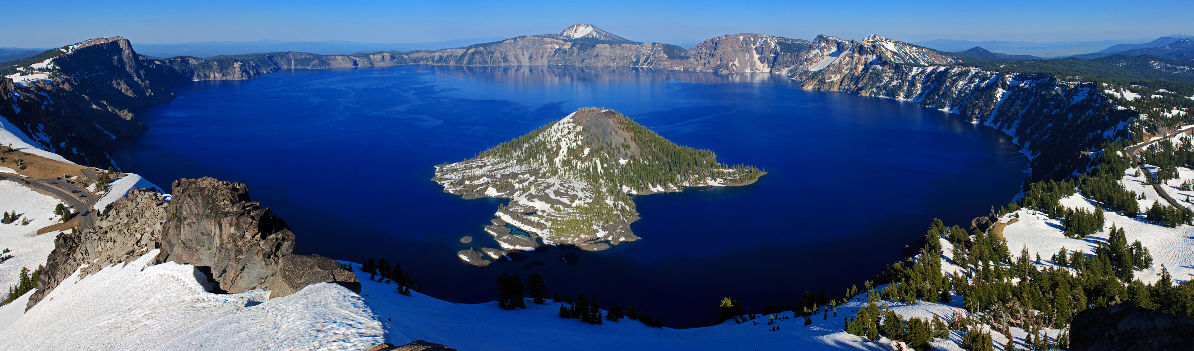 Panoramic view of Crater Lake from the Watchman, Crater Lake National Park, Oregon