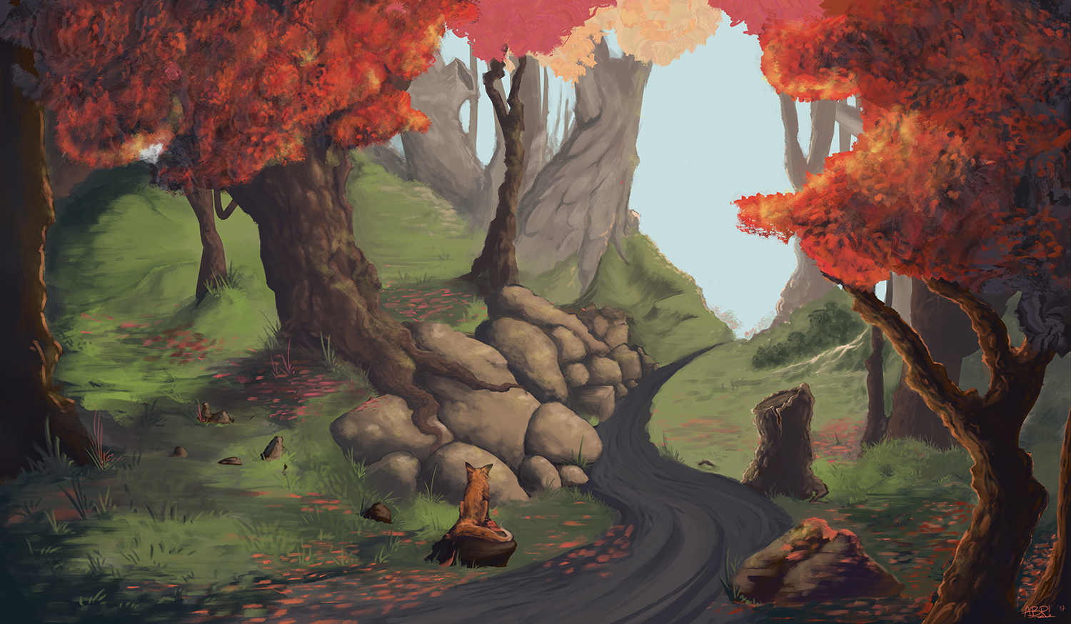 Red Forest. Illustration commission.