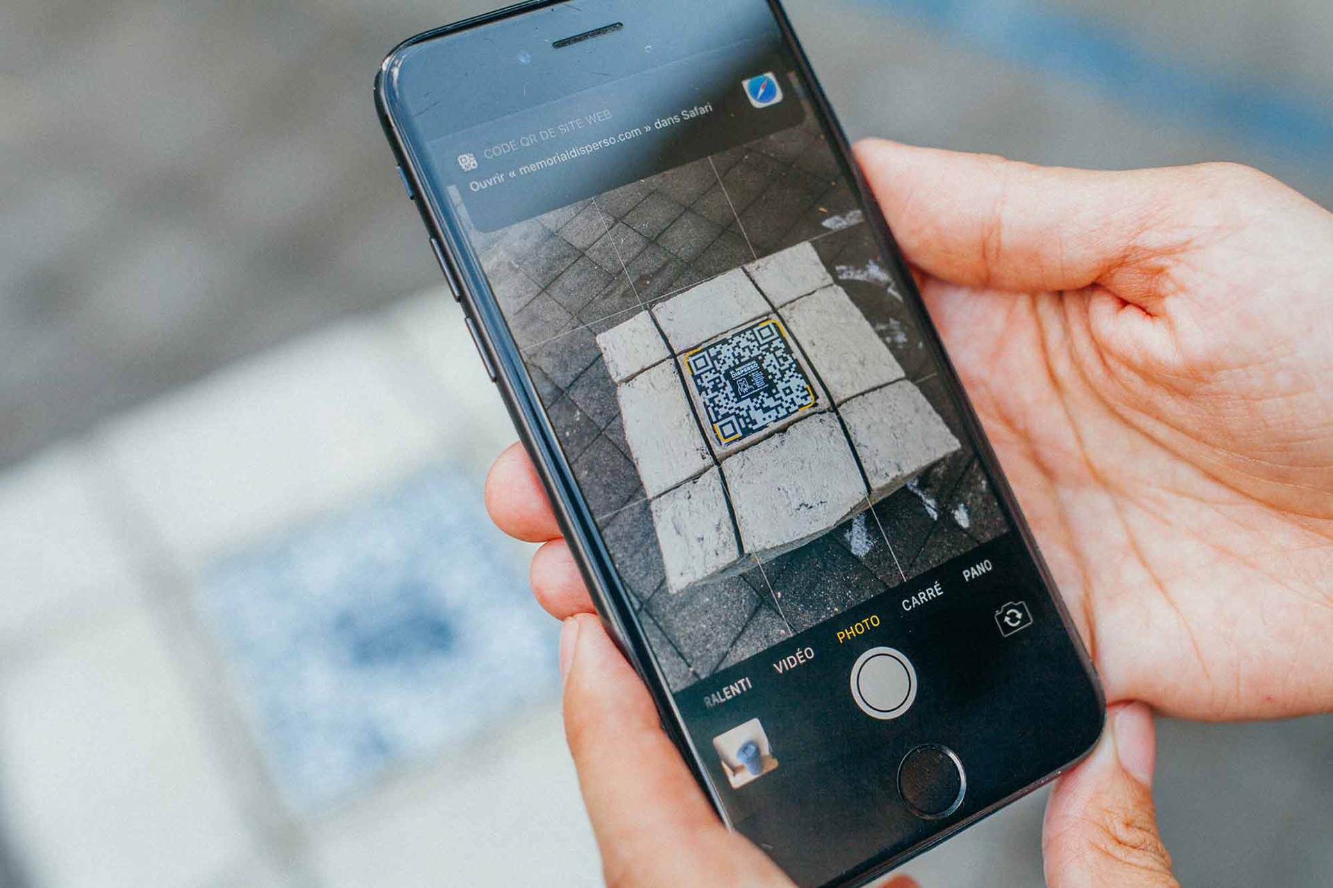 9 - The online platform is accessed as any other QR code: simply open your smartphone’s camera, point at the QR code, and follow the link that pops up.