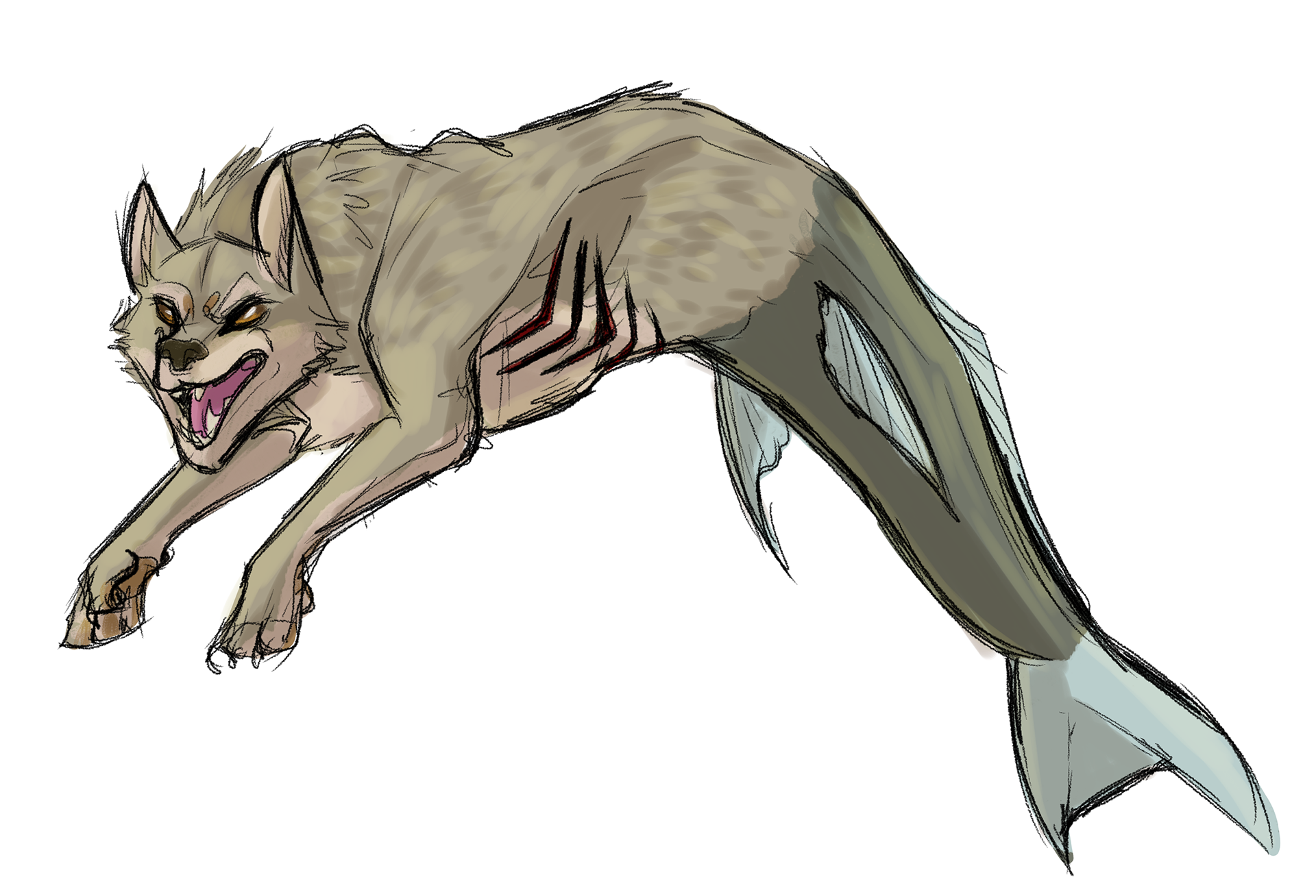 a play on the word "dogfish"