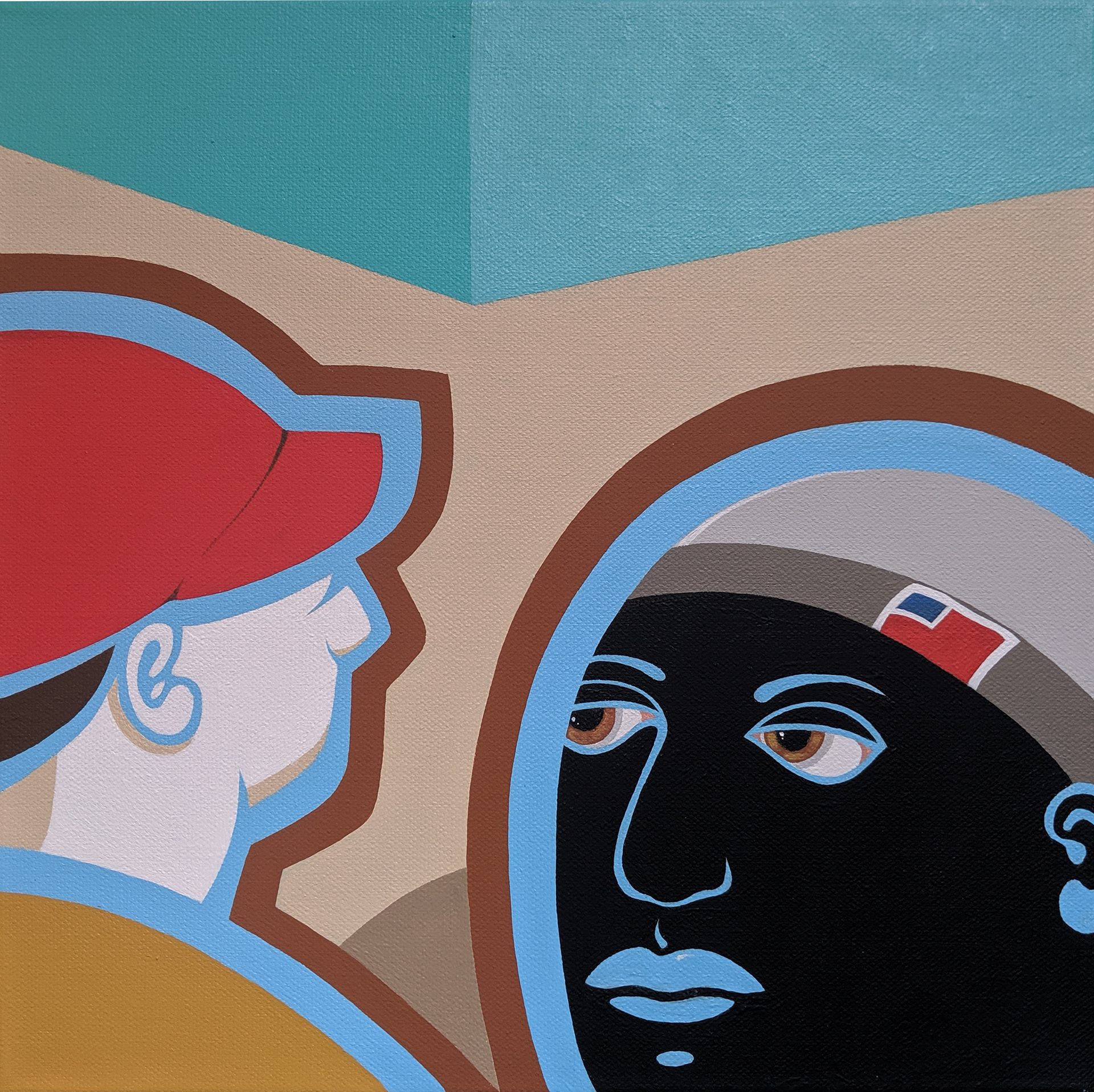 My america is Great, Acrylic Gouache on Canvas 12 x 12