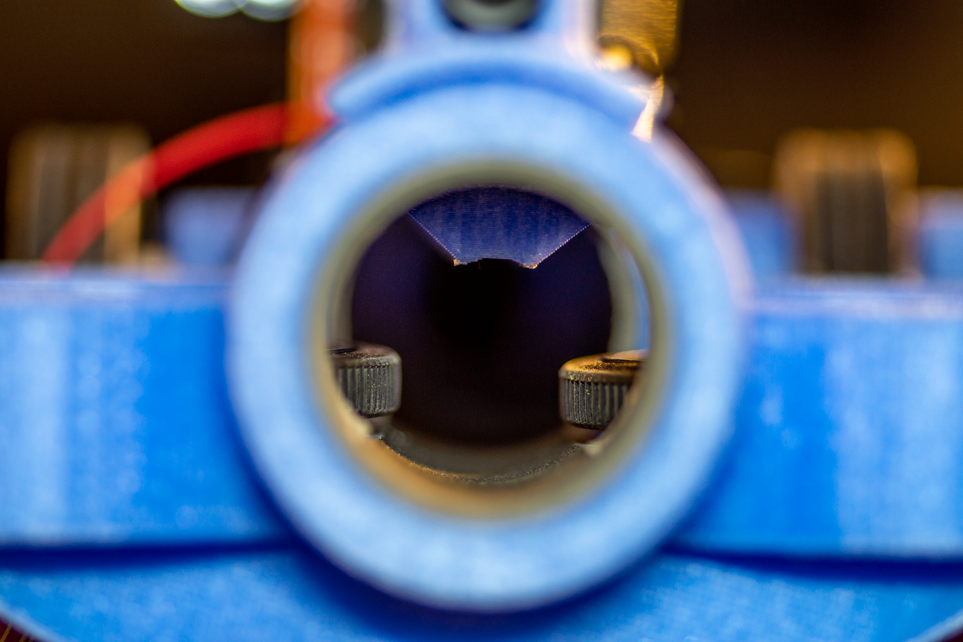 Foam balls launched by opposed wheels