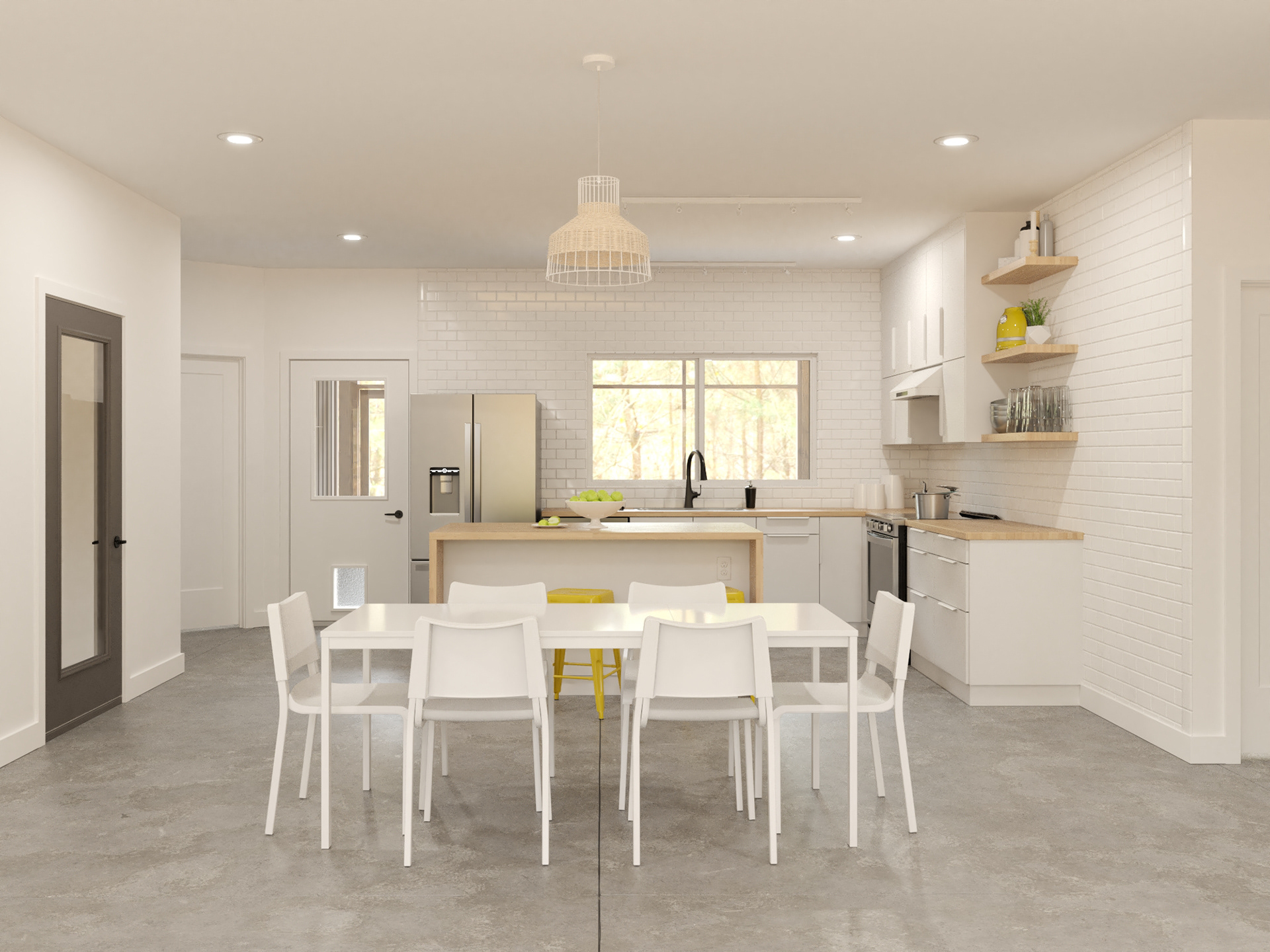 Scheme 06 - No shelves above refrigerator