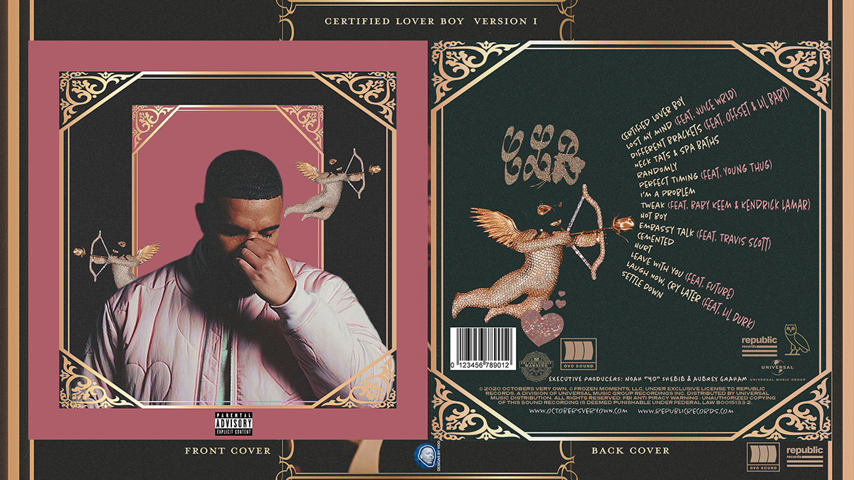 Designs by Vido DRAKE CERTIFIED LOVER BOY CD/VINYL CONCEPTS