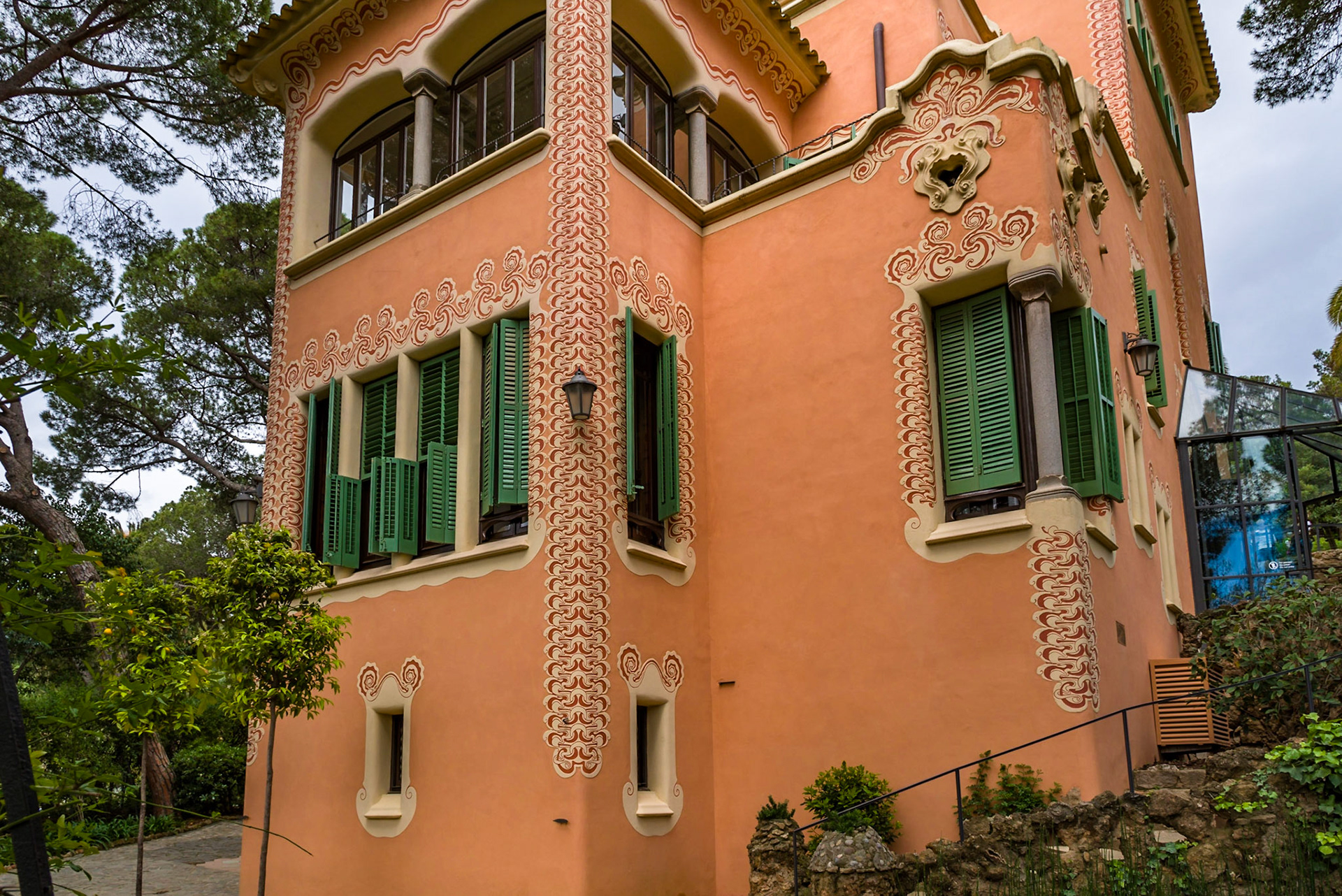 Gaudi's house - such detailing on the windows and corners