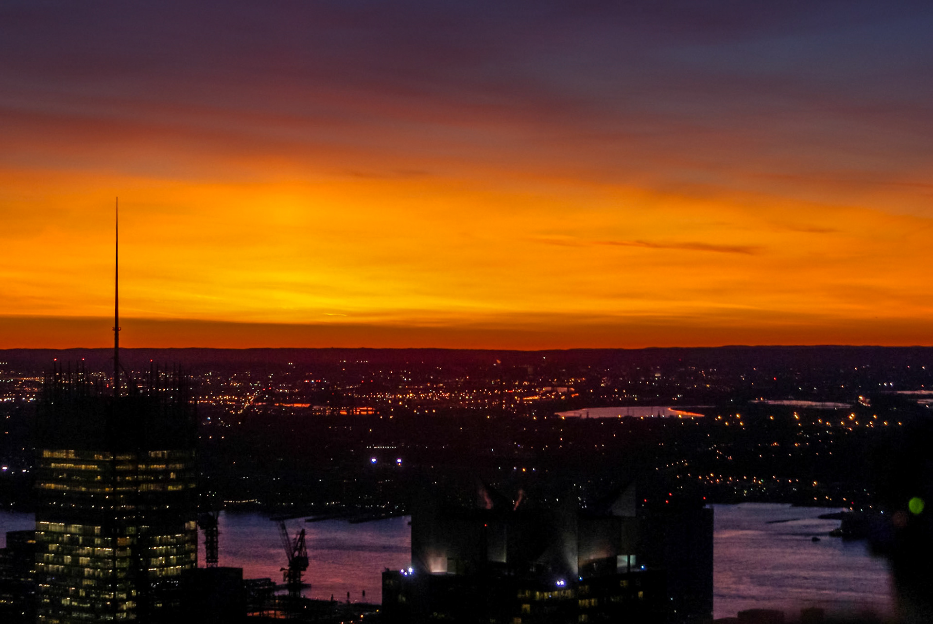 Sunset overThe Hudson River & New Jersey