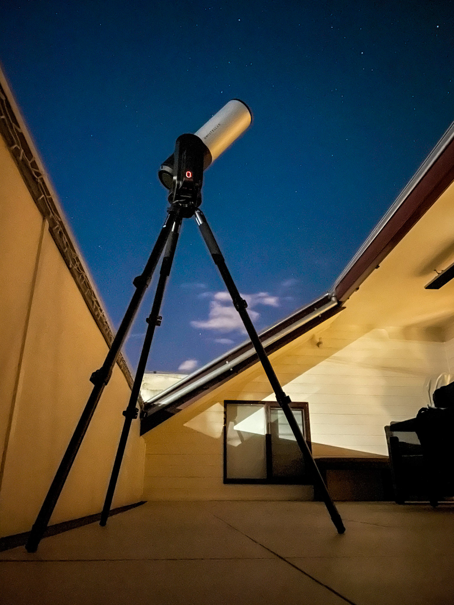 The eVscope set up on my Balcony