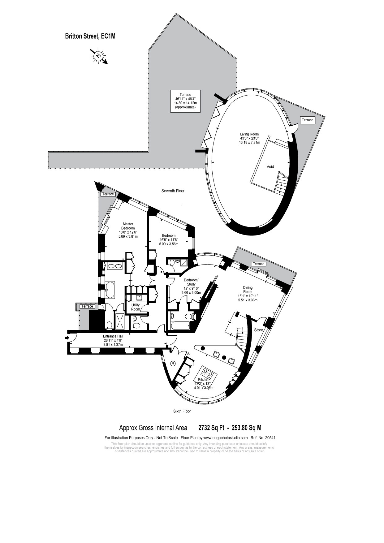 Black & White Floor Plan - Example 2
