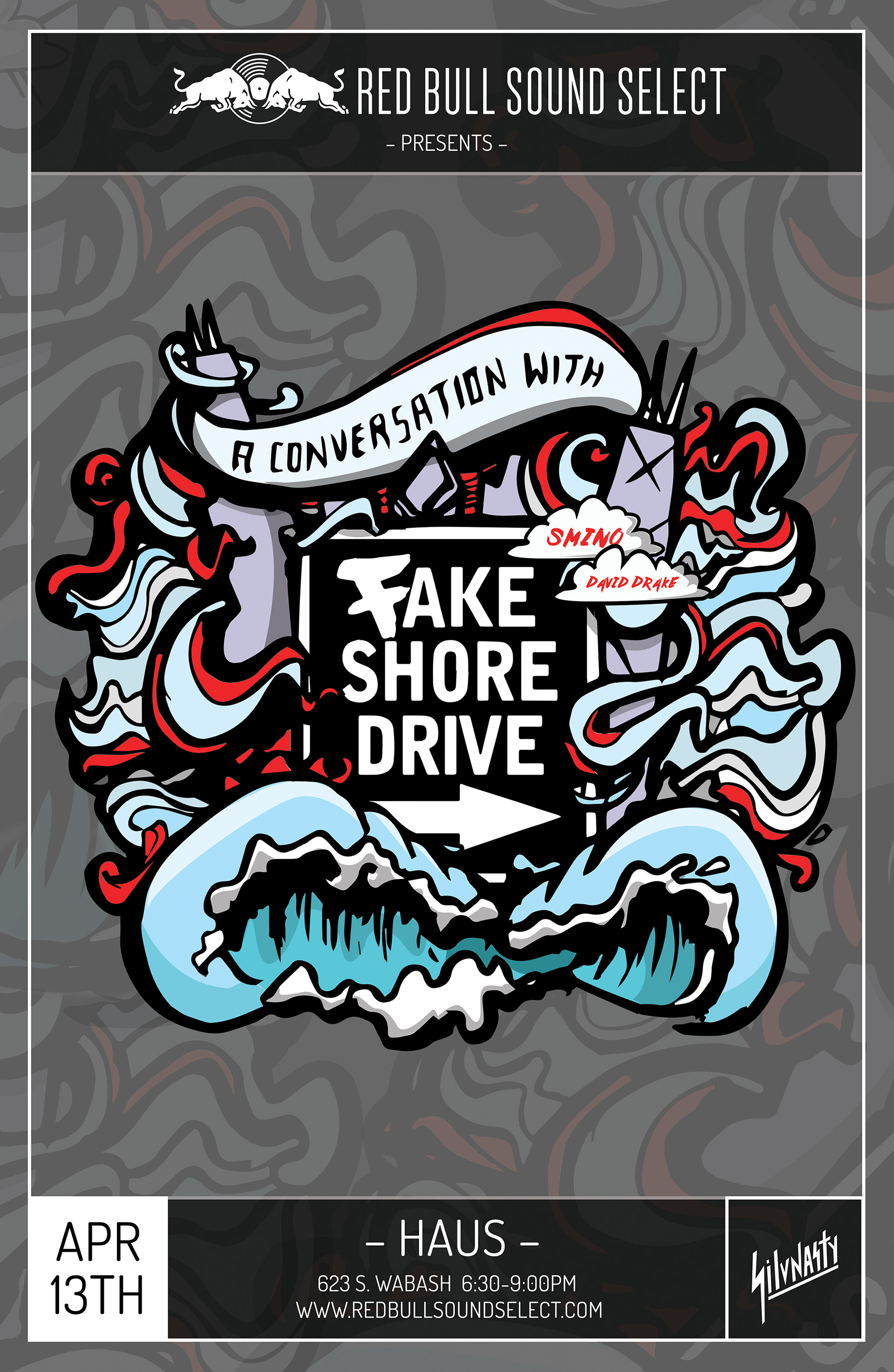 Silvia Tangaro Red Bull X Fake Shore Drive Poster Design