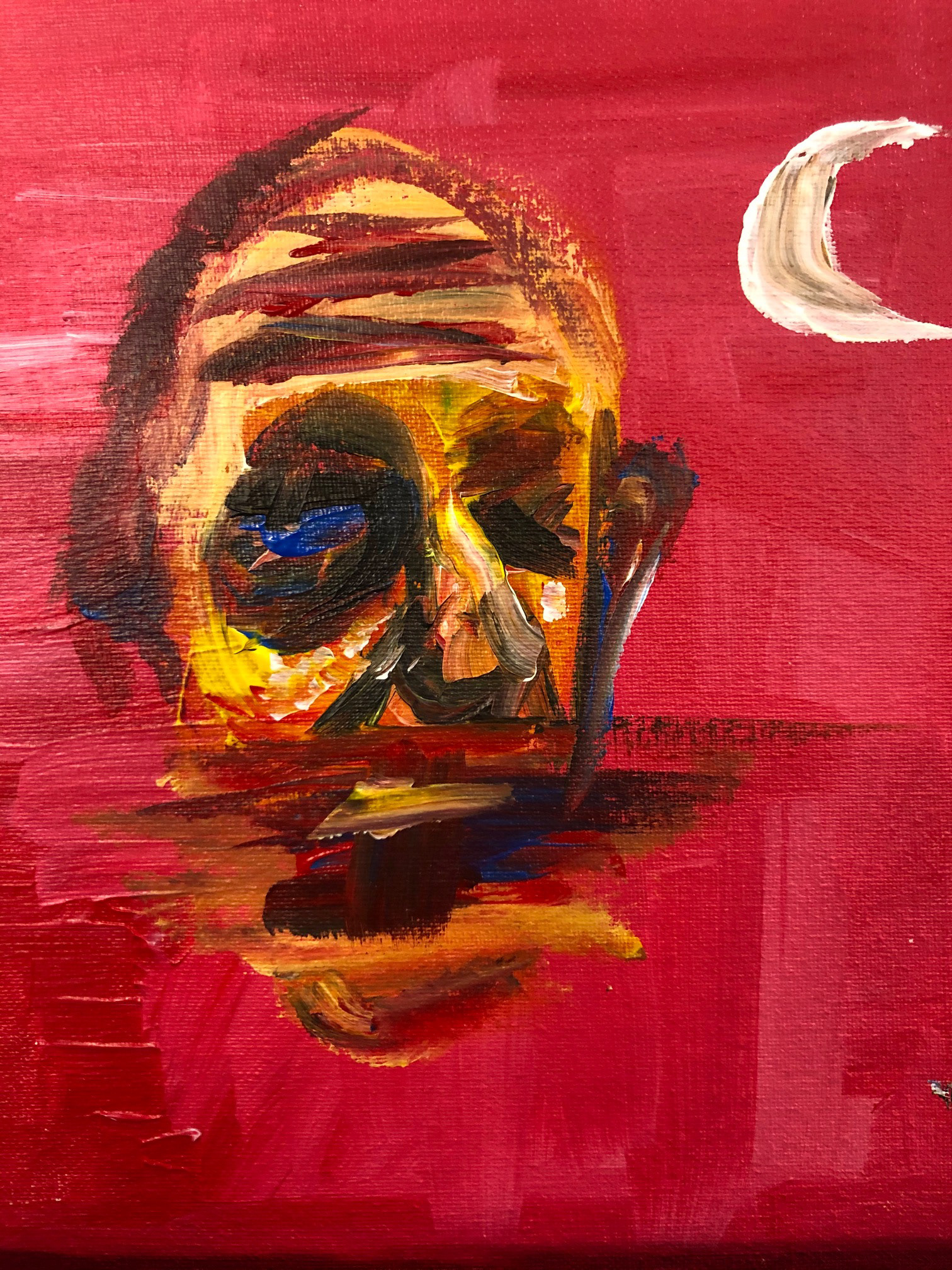 "Aphasia", 2019, acrylic on canvas, 8 x 10"