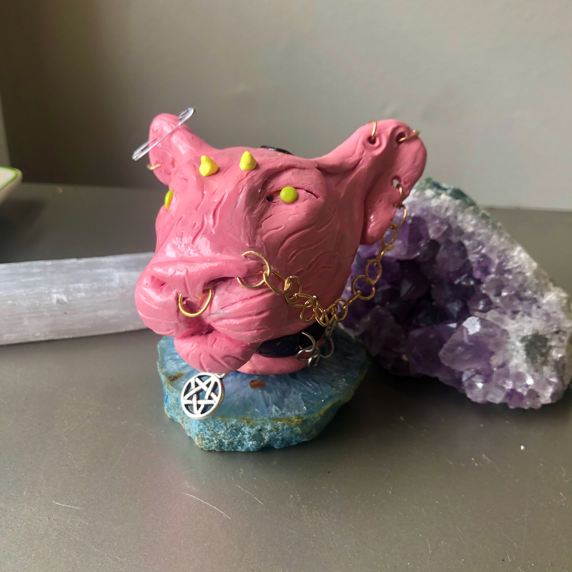 "altar animalz: leo lioness", 2020, sculpey