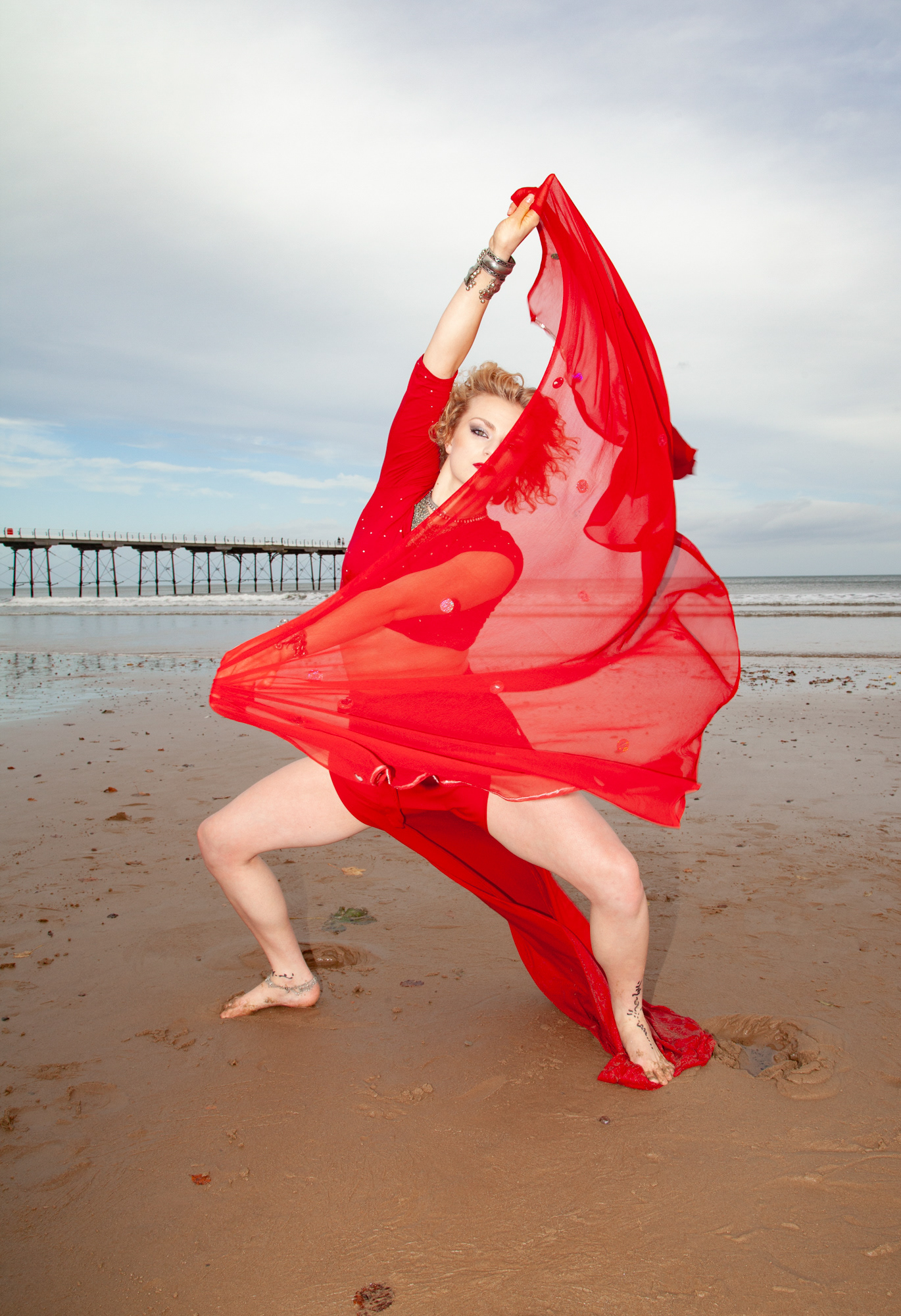 Shelley Eva Haden, Dancer, Saltburn beach