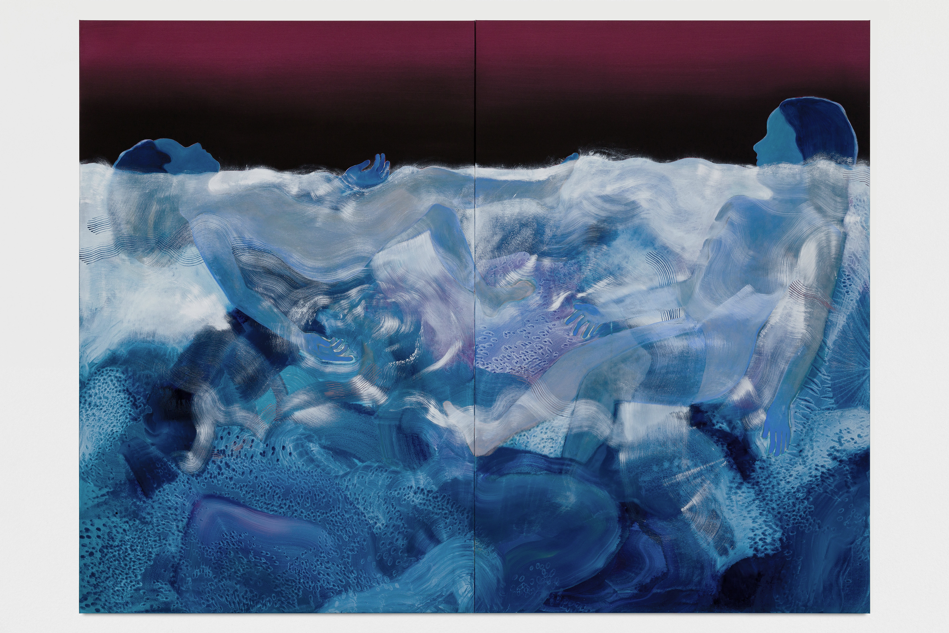 La tête hors de l'eau (2021) - Oil on canvas - 180 x 240 cm
