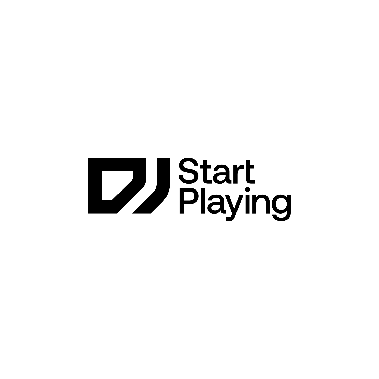 DJ Strapline - Black on light background