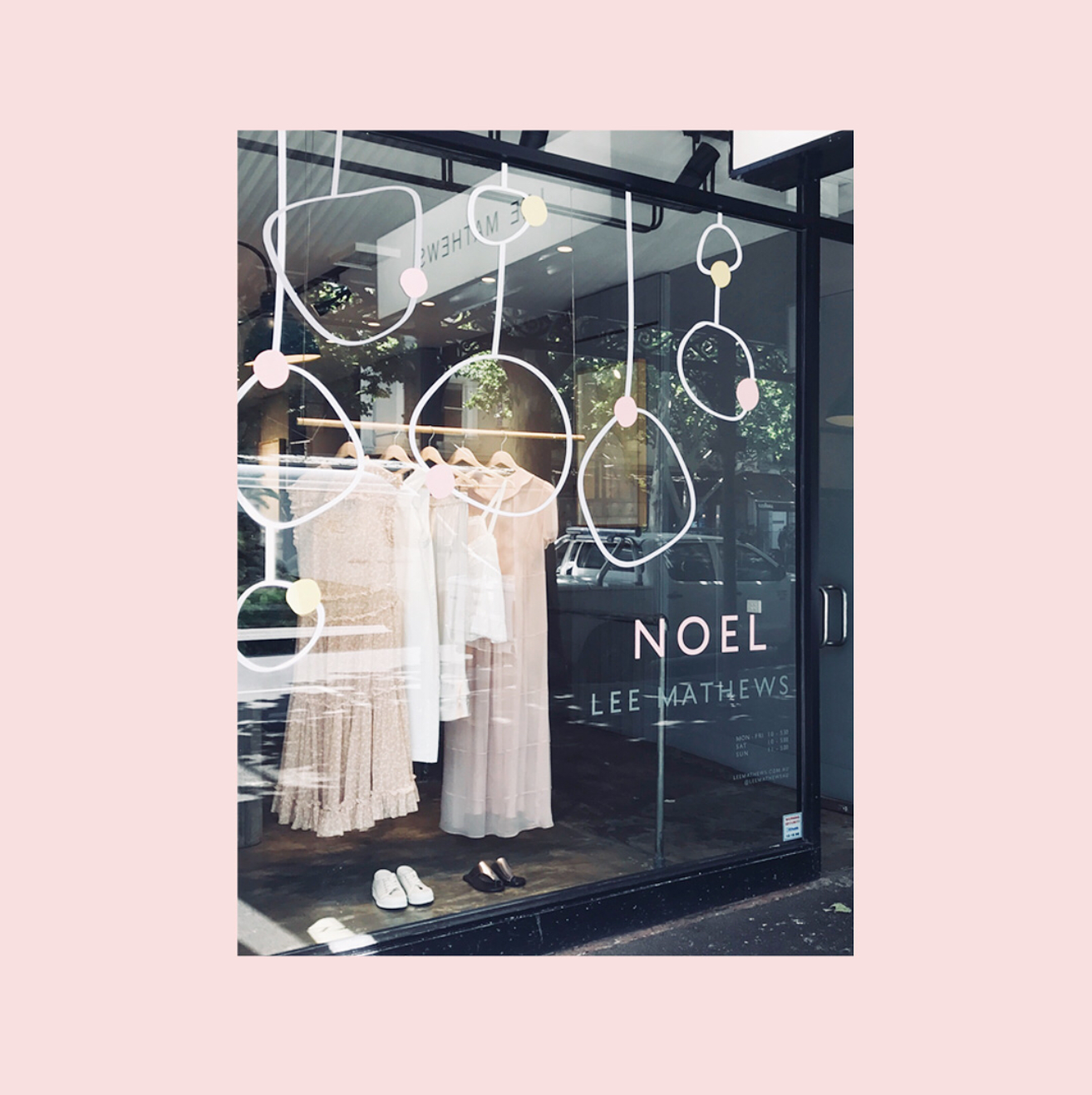 Lee Mathews Australia Fashion Boutique Window Decal Graphics - Carlton