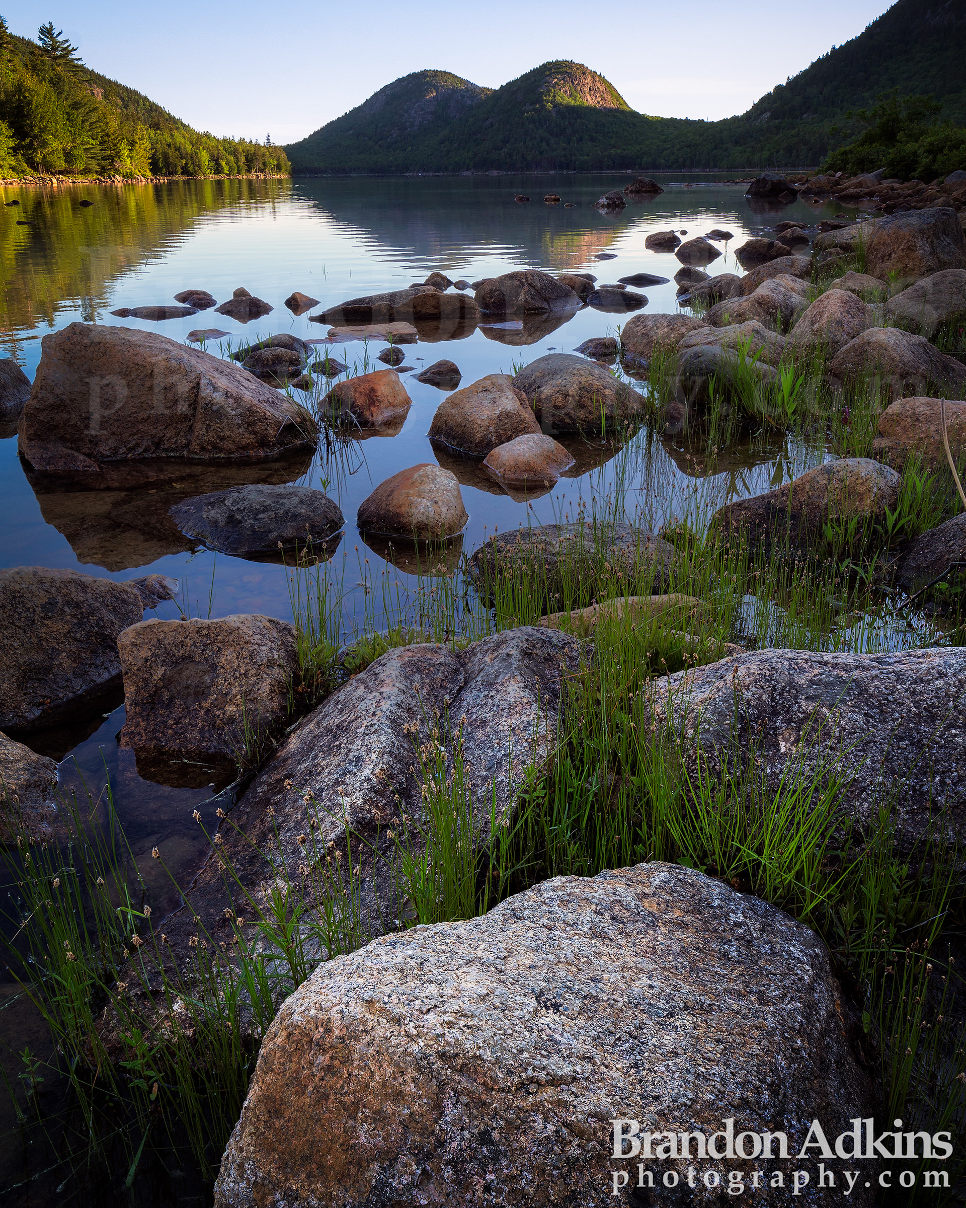 Fine art photograph of the Bubbles and Jordan Pond in Acadia National Park