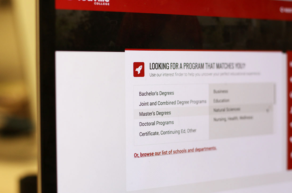 Emilee Beeson web design DYC homepage program explorer tool.