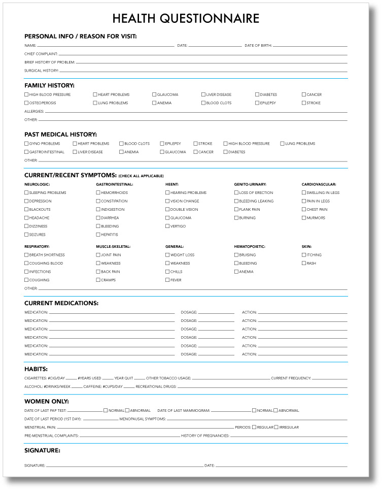 ipek davaz health form