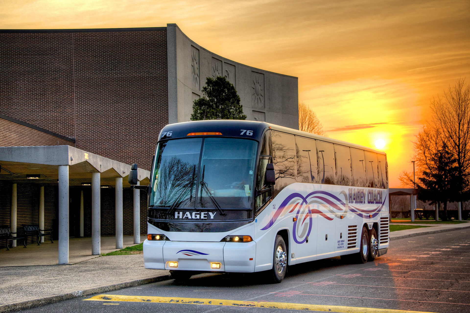 Coach 76, Early Morning Pickup at Council Rock HS North, Newtown, PA