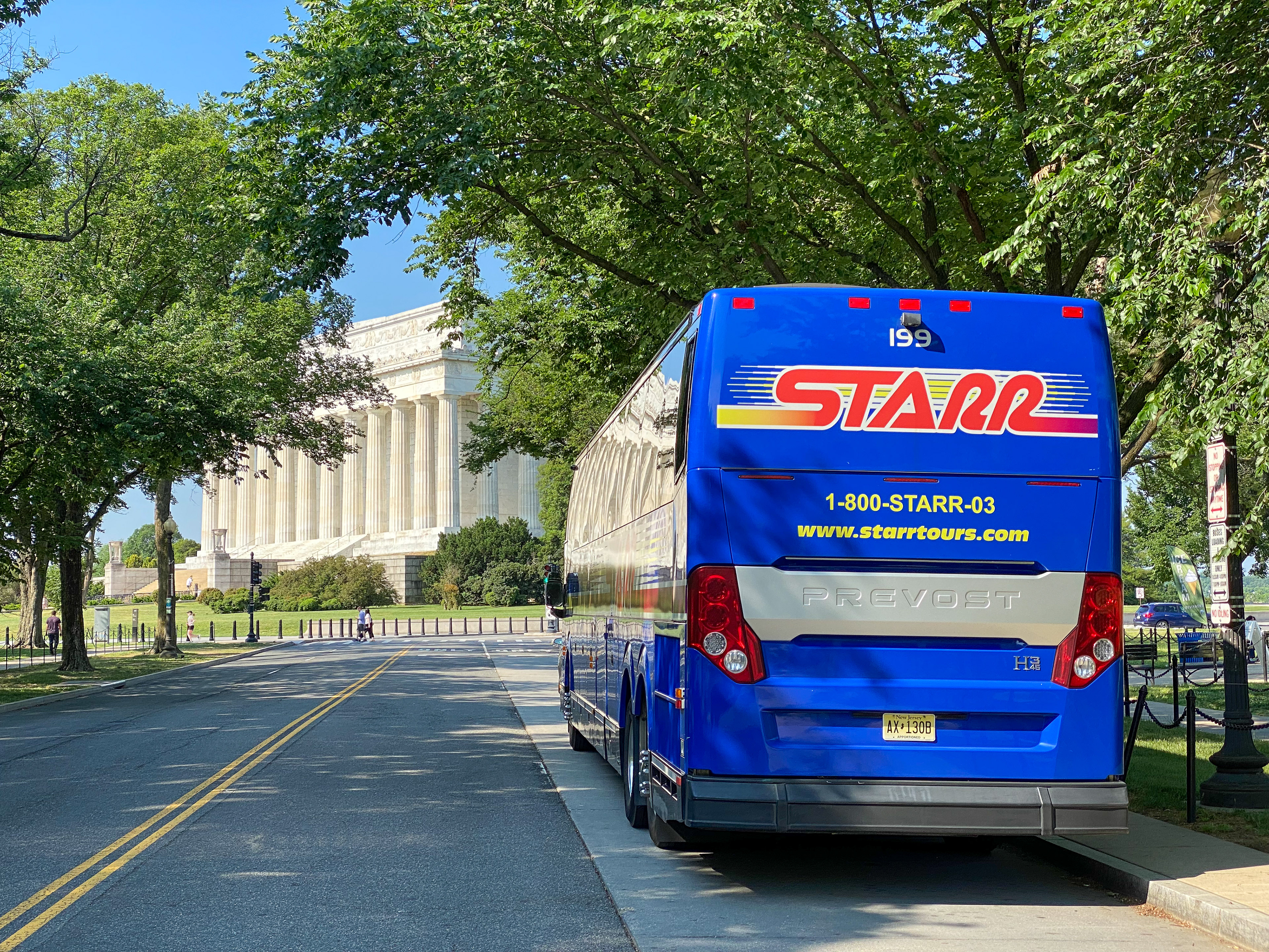 On my first tour for Starr Tours, picking up at the Lincoln Memorial
