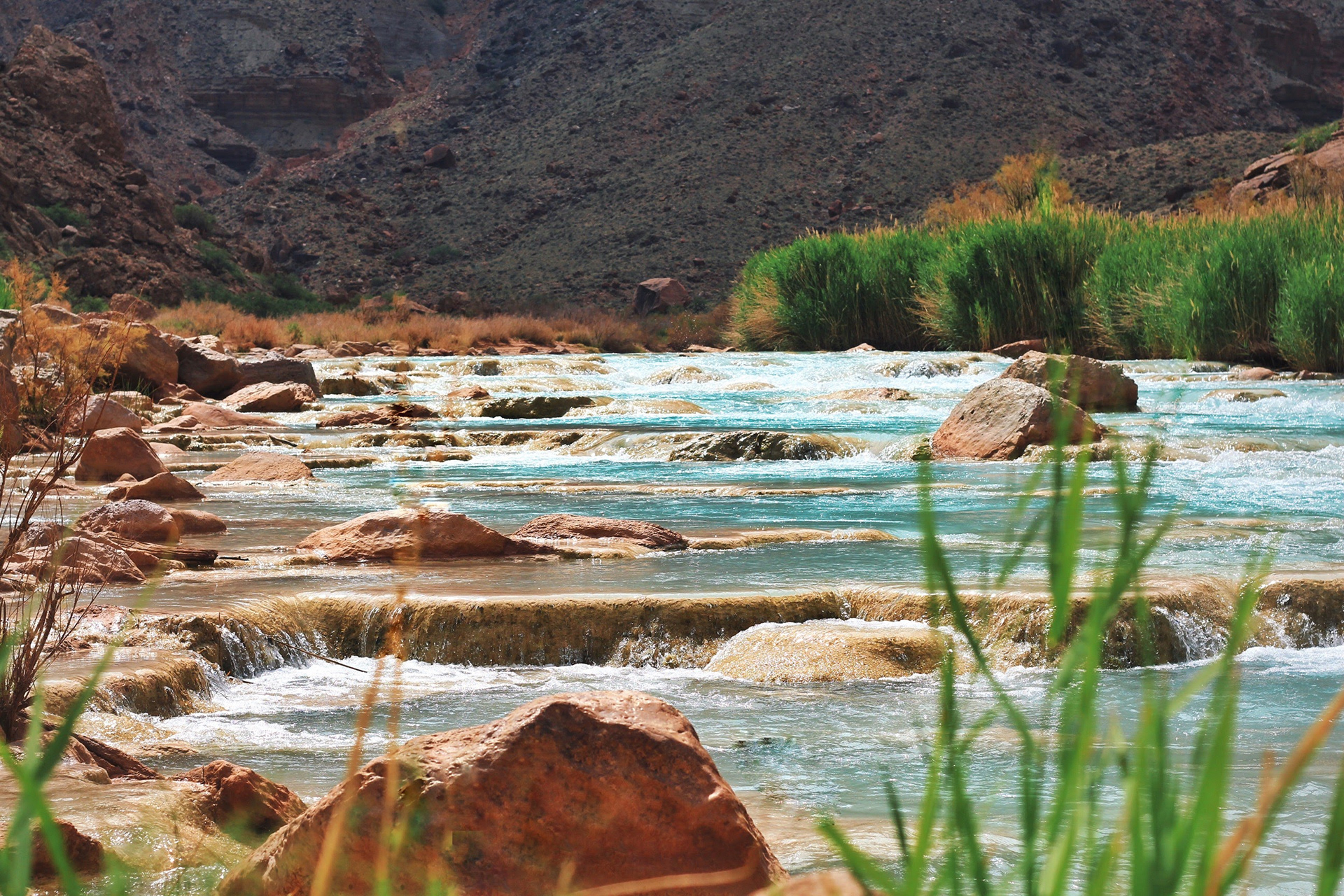 Upstream view of the Little Colorado River.