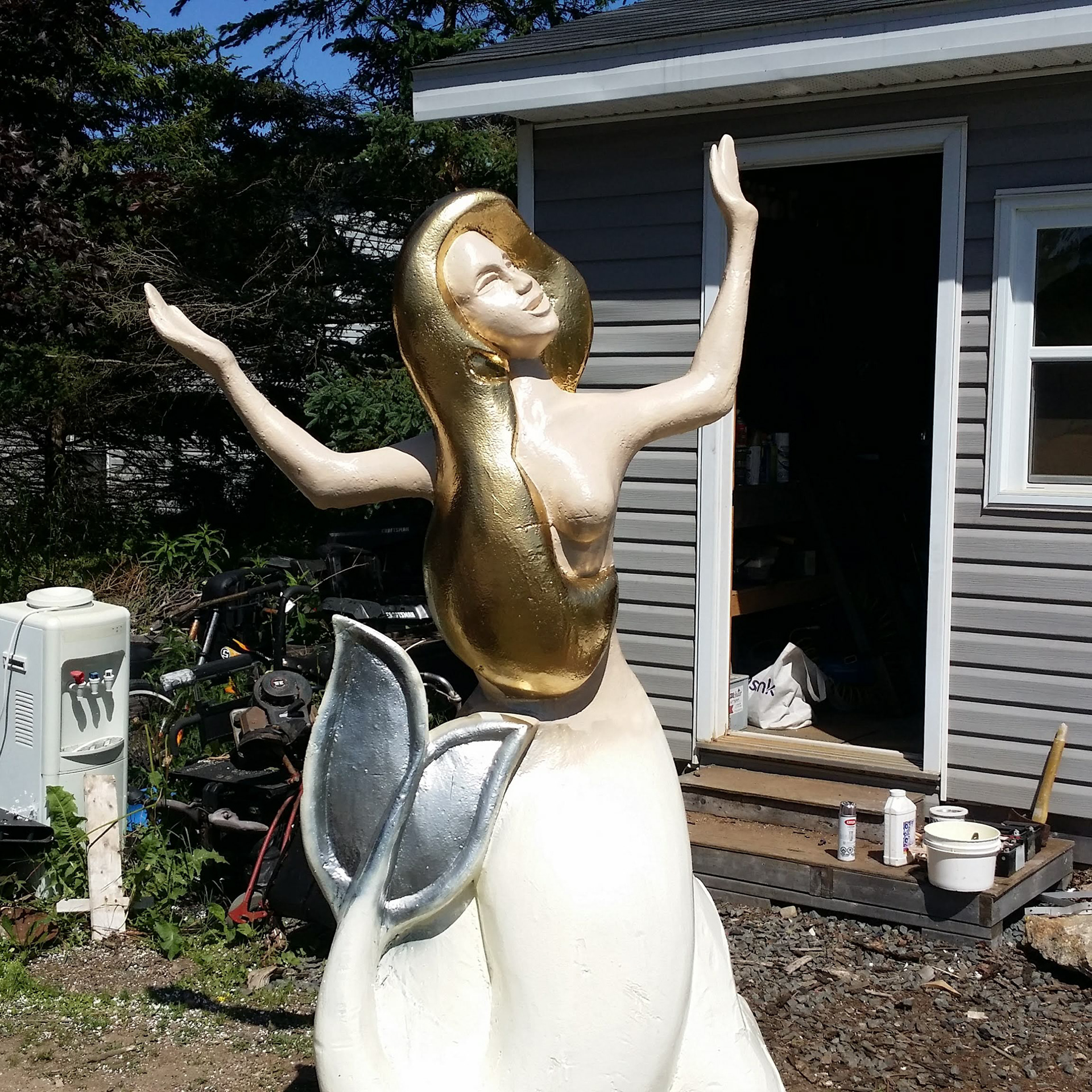 Queen Catherine of the Cove painting beginning